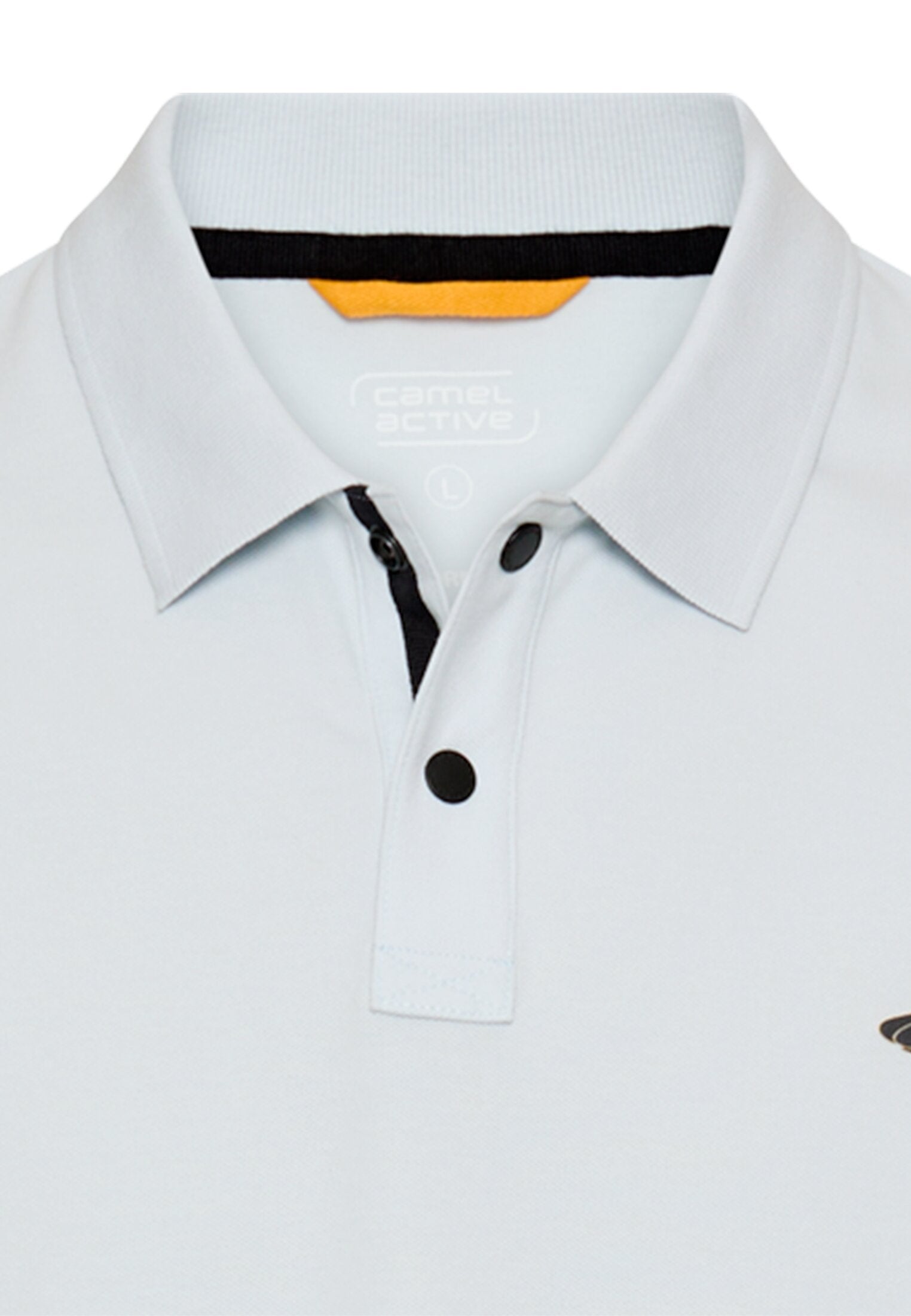 Poloshirt mit Kontrastdetails (Airy Blue)