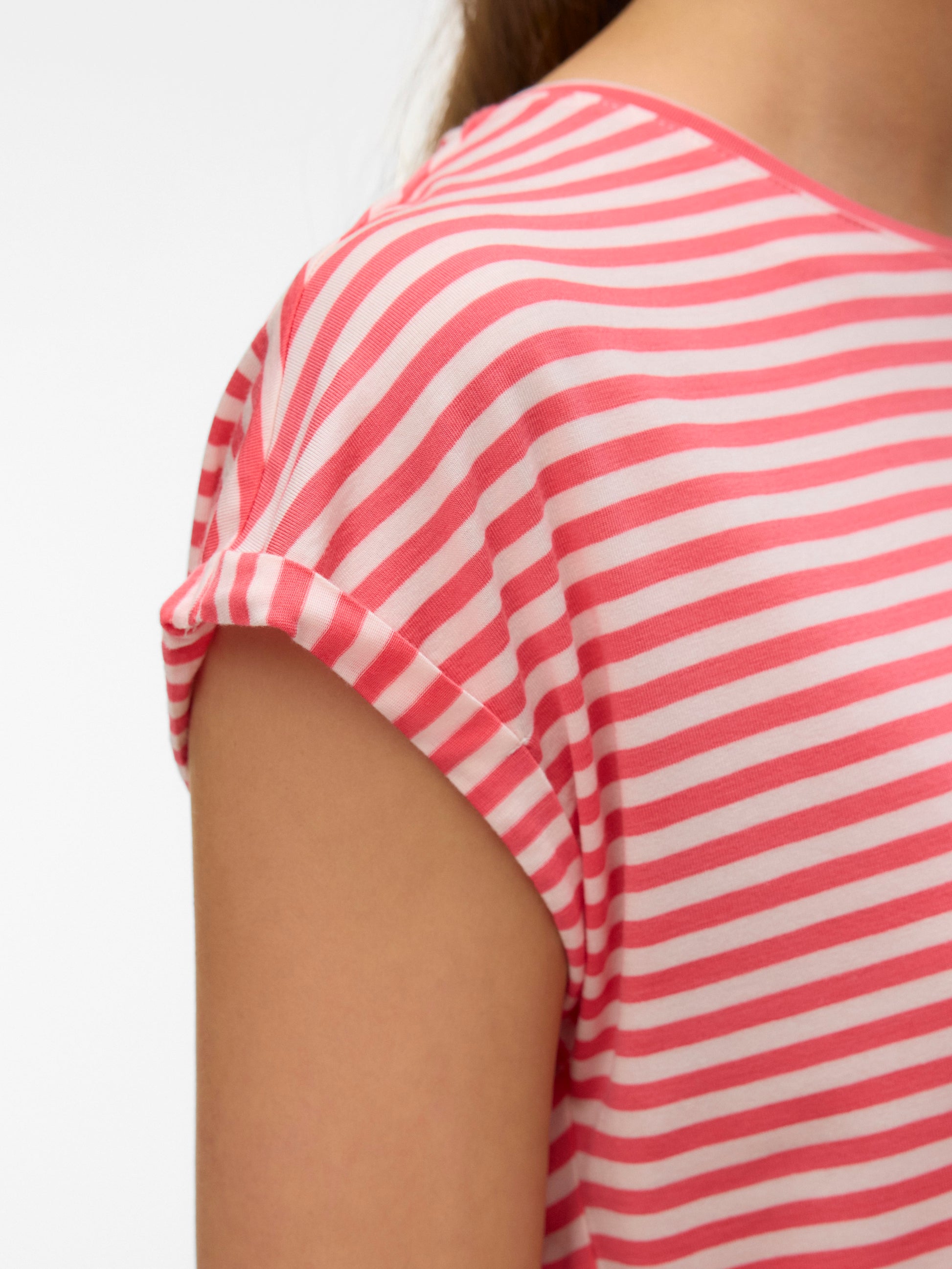 Vmava Ss Top Stripe Jrs Noos (Coral Para)