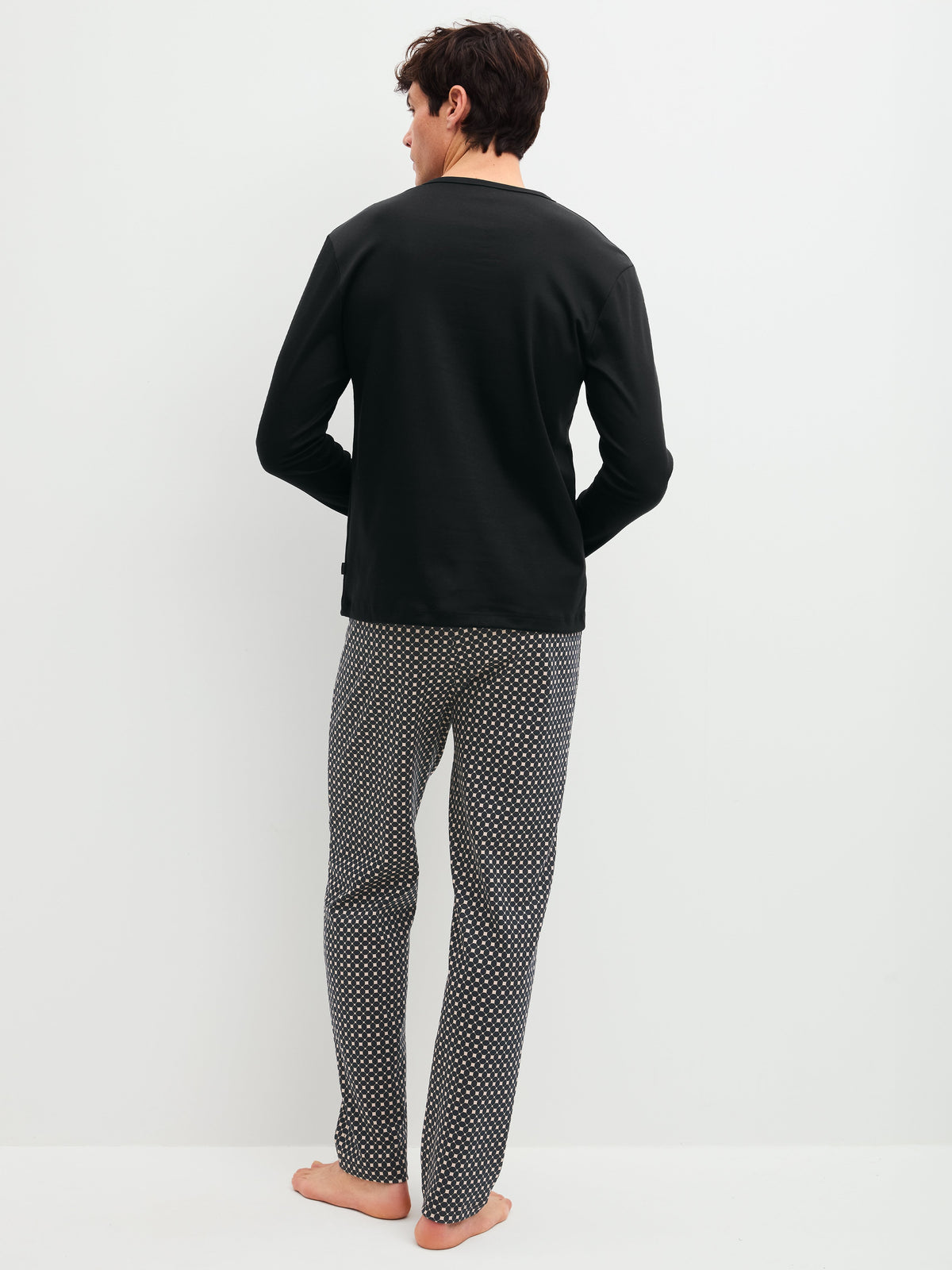 HERREN Pyjama (Schwarz)