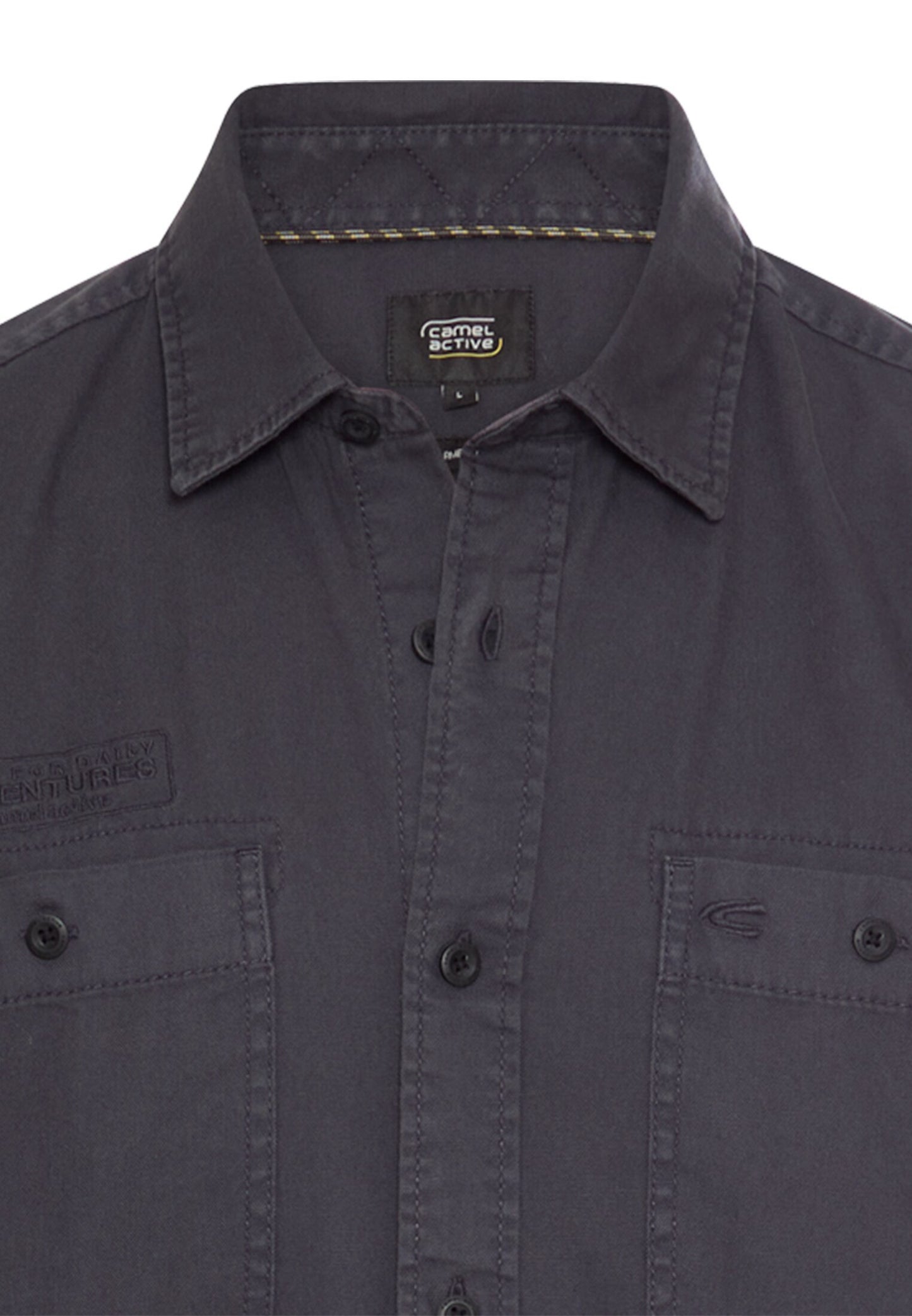 Langarmhemd aus kernigem Canvas (Dark Navy)