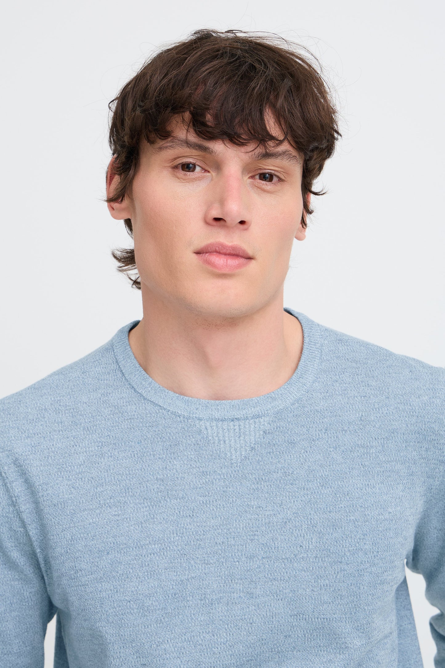 Bhbruton Crew Neck Knit Noos (Faded Denim)