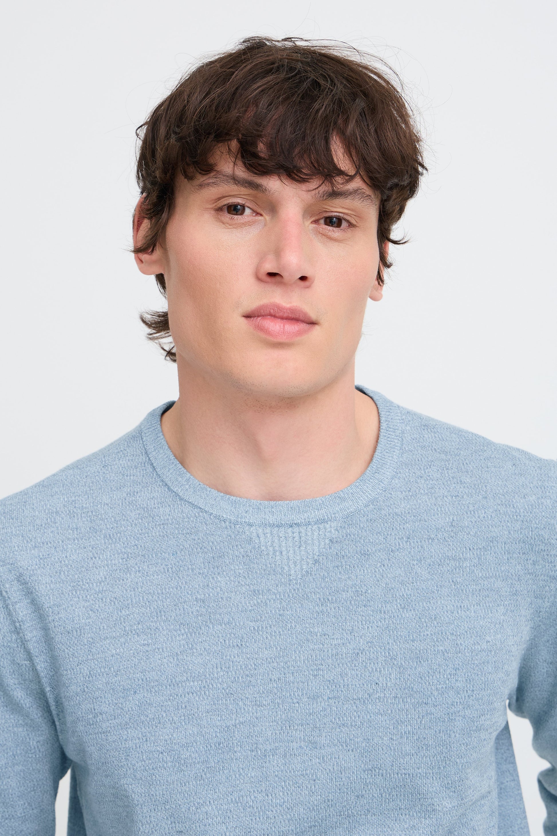 Bhbruton Crew Neck Knit Noos (Faded Denim)