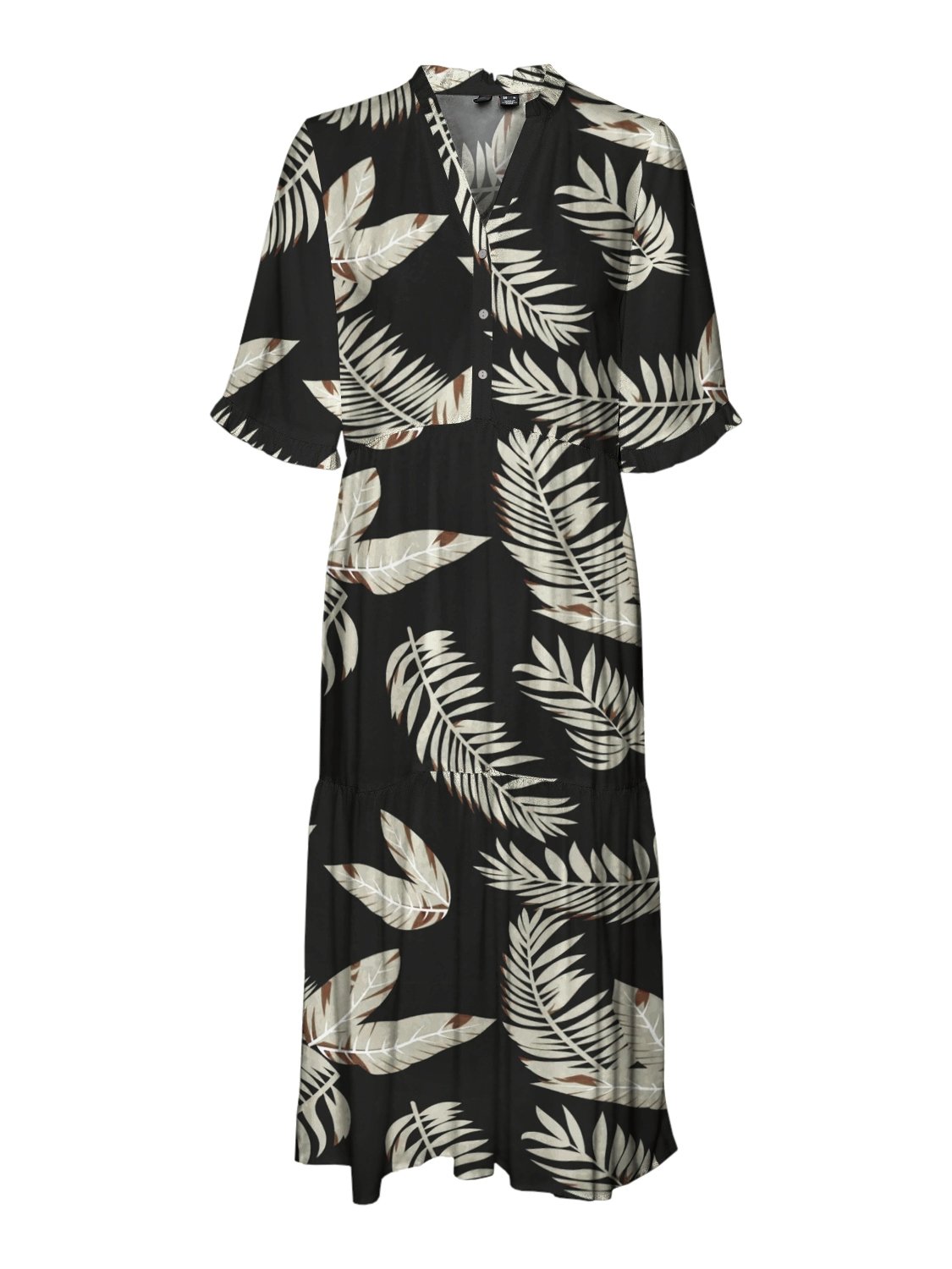 Vmeasy Joy 2/4 Frl Calf Dress Wvn Ga (Black/fion)
