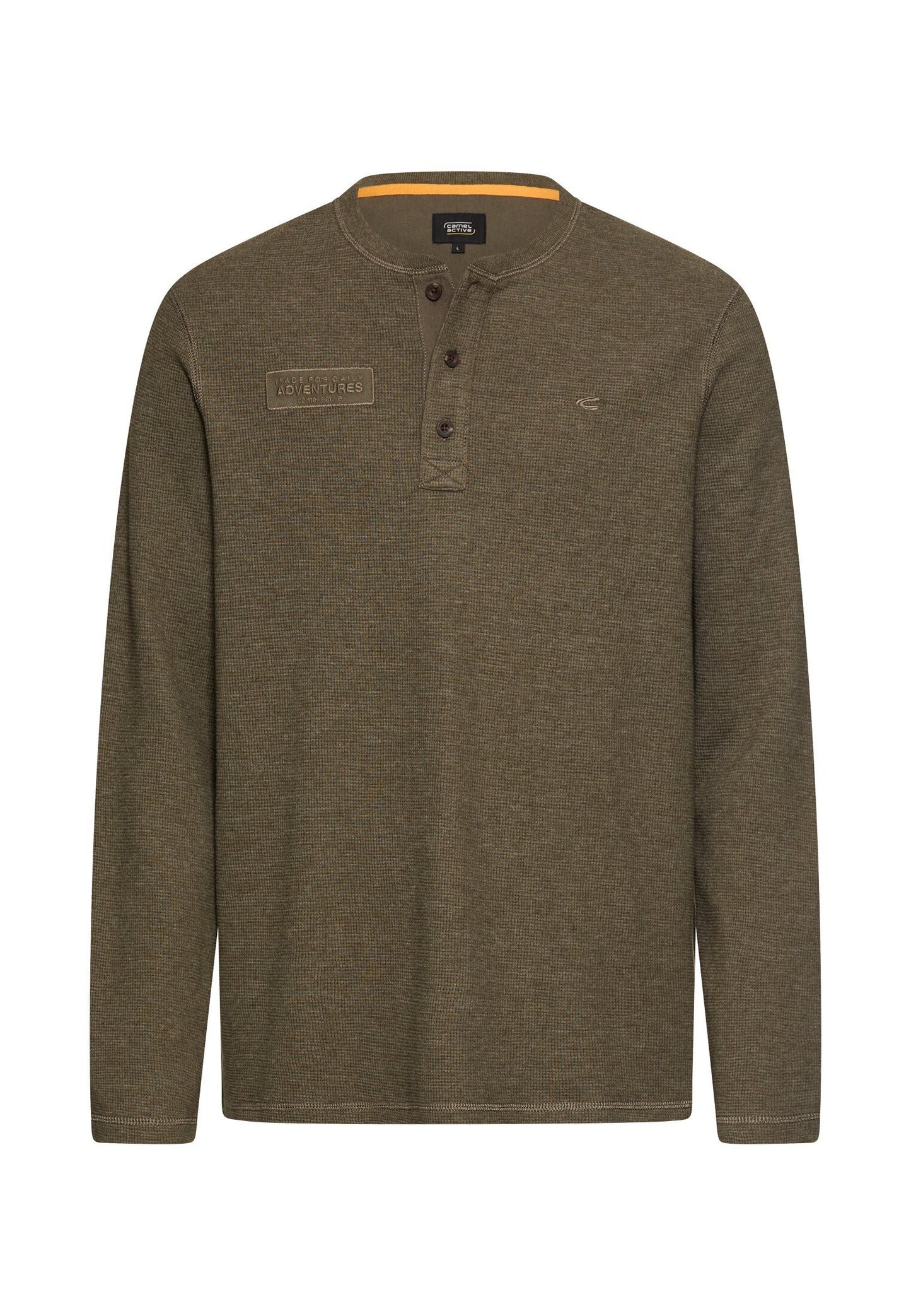 Henley-Shirt aus Organic Cotton (Dark Olive Green)