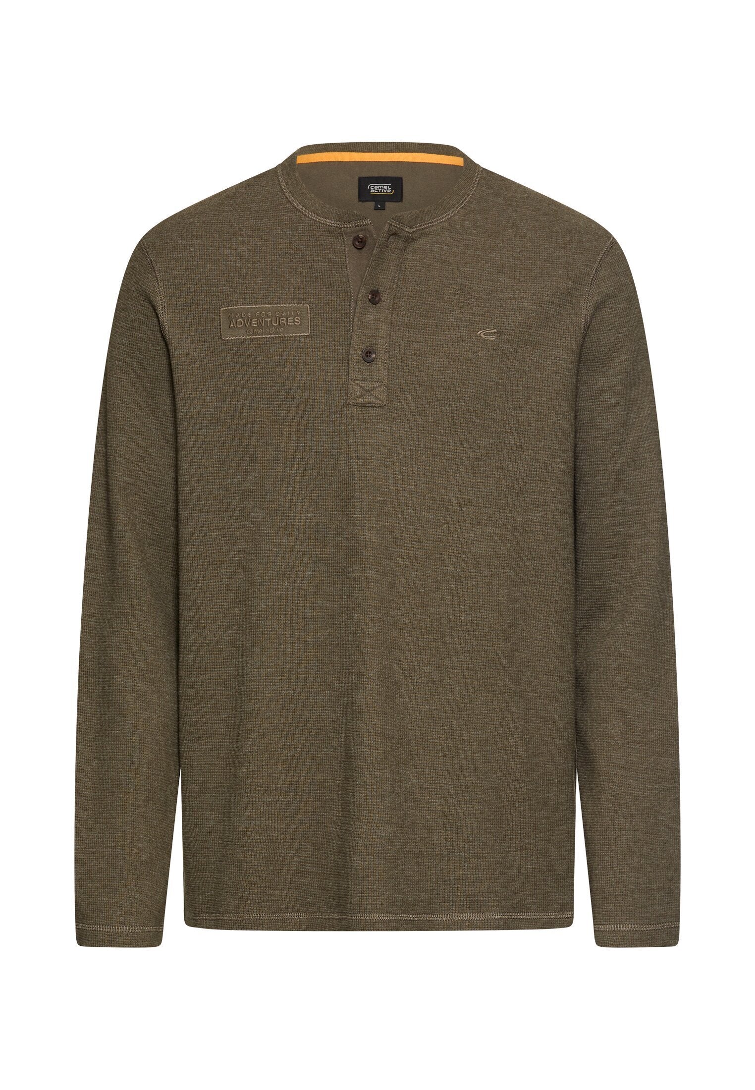 Henley-Shirt aus Organic Cotton (Dark Olive Green)