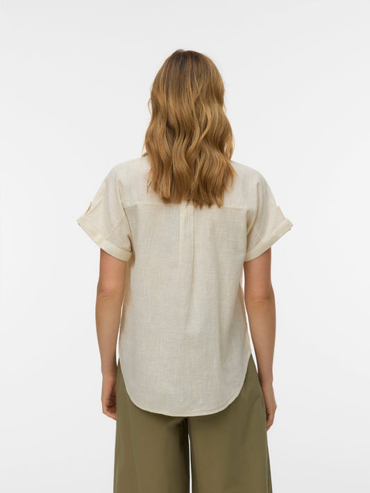 Vmthilde Ss Shirt Wvn Noos (Silver Lin)