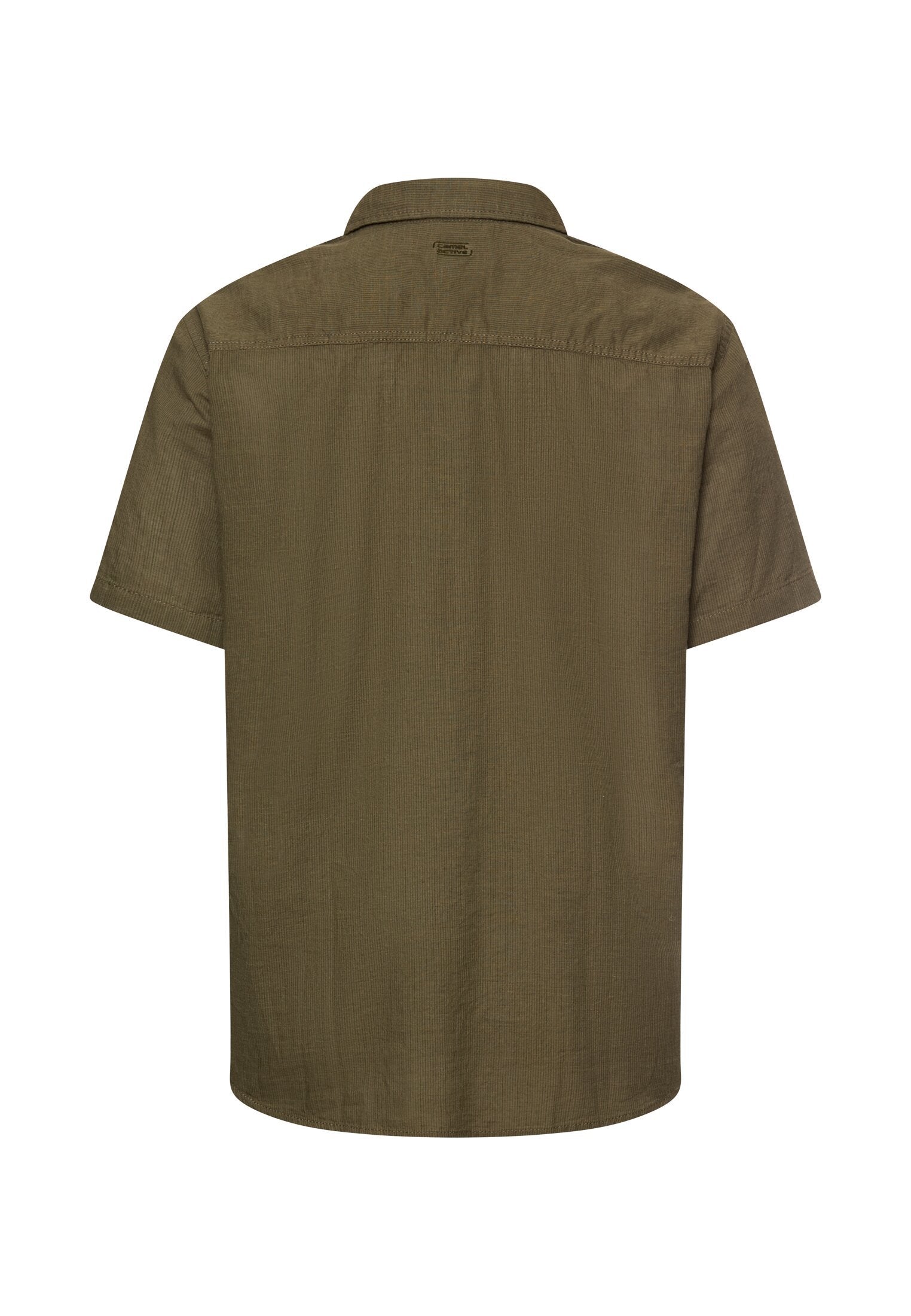 Kurzarmhemd mit Kontrastdetails (Deep Olive)