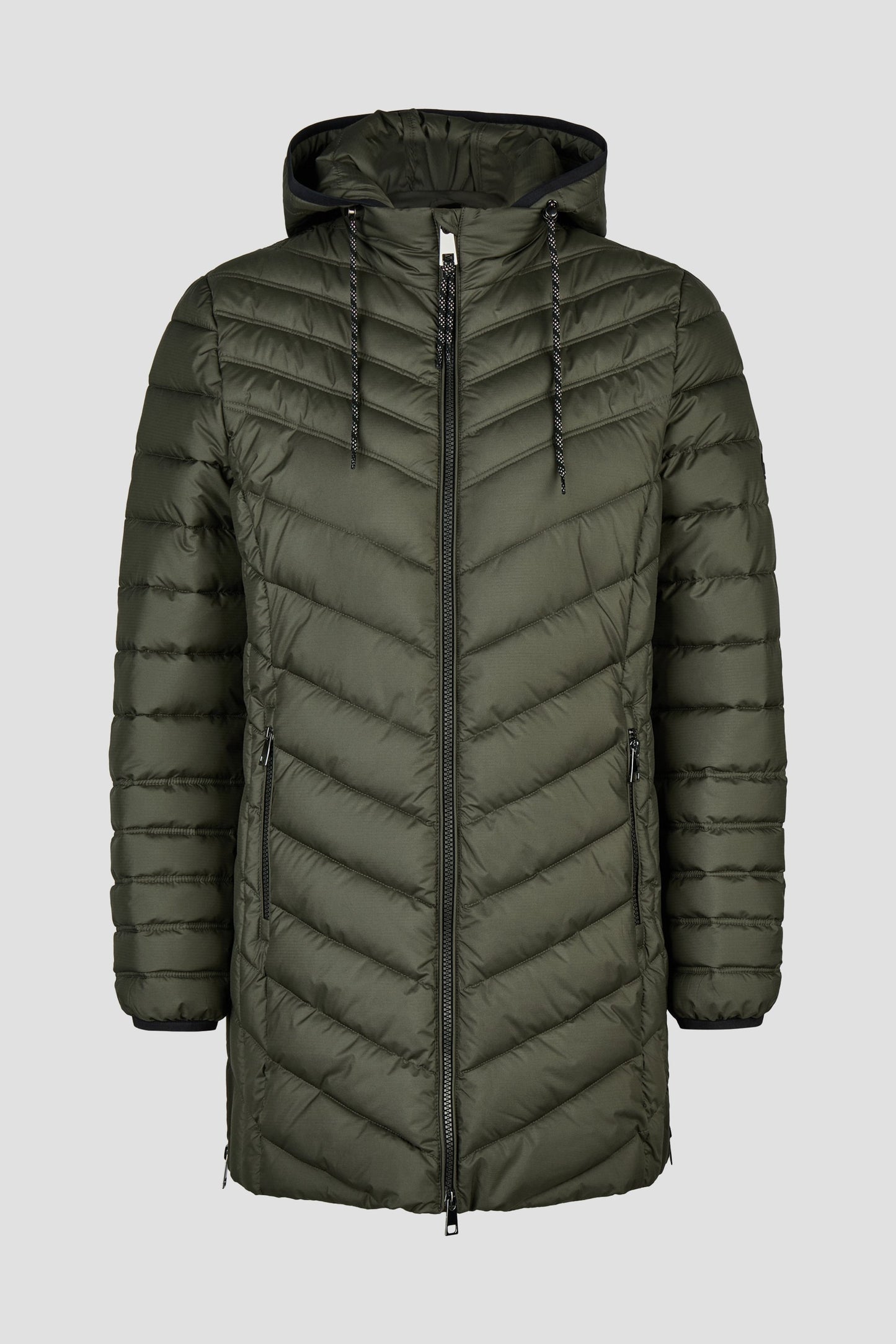 Jacke Down Free mit Kapuze (Khaki)