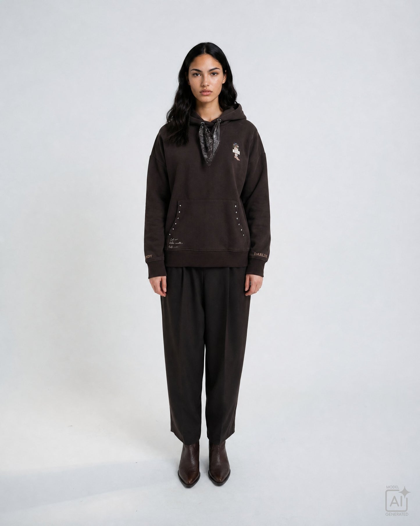 Oversize Crazy Hoodie (Dark Choc)