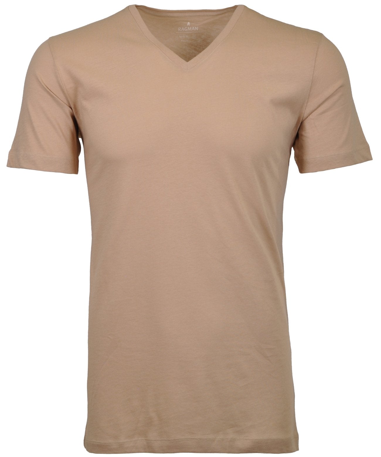 2 T-Shirt Doppelpack Bodyfit mit V-Ausschnitt (Light Skin)