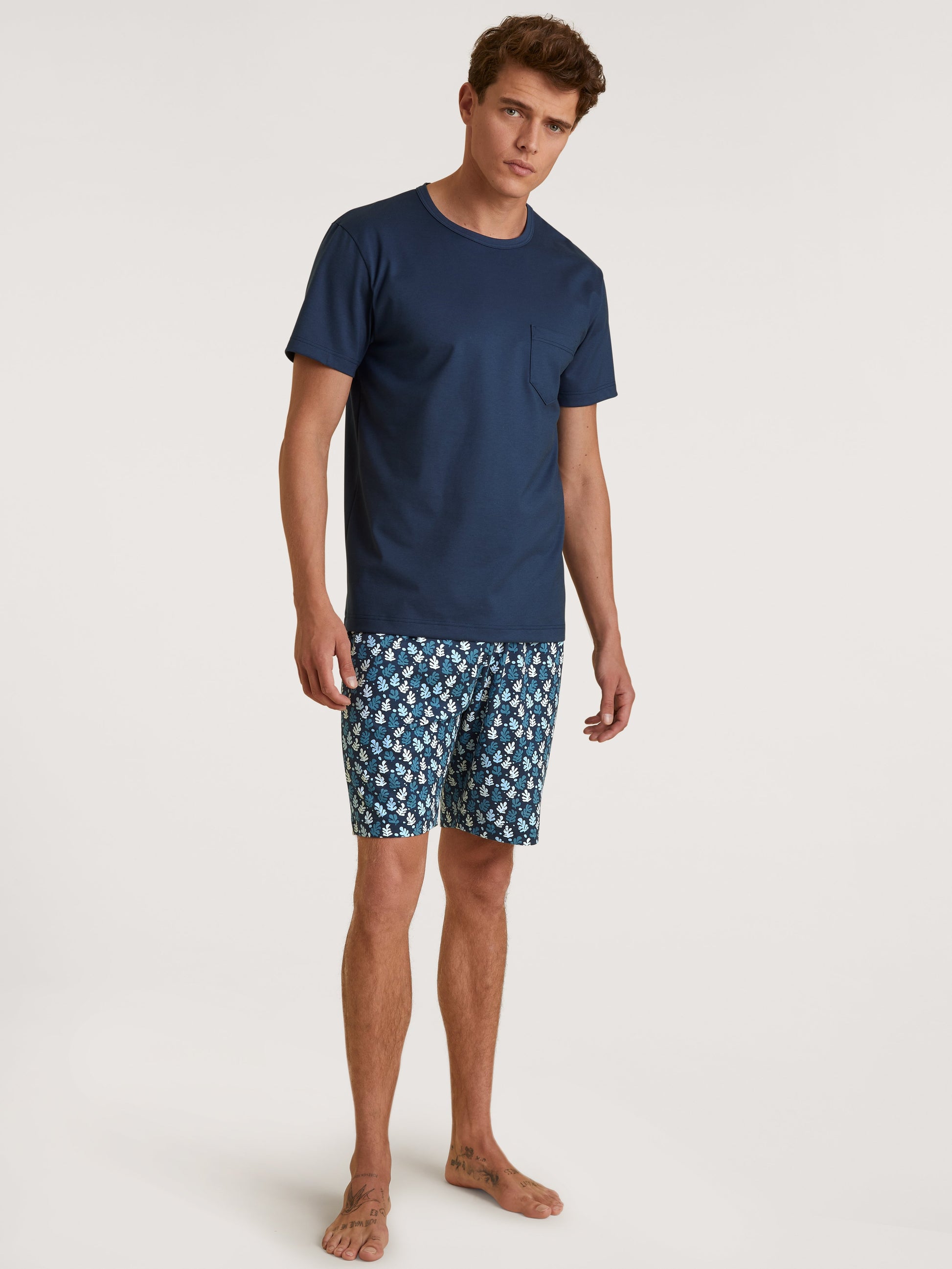 HERREN Pyjama kurz (Insignia Blue)