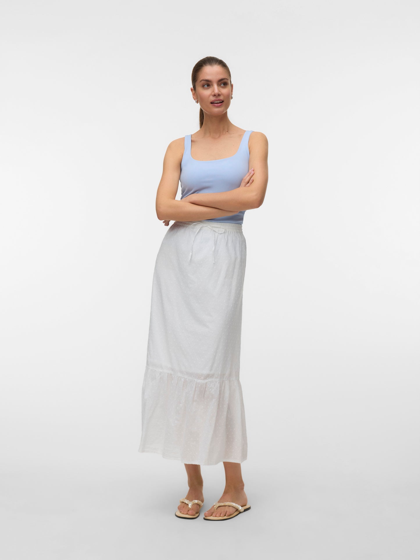 Vmtrine Mw Maxi Skirt Wvn Noos (Snow White)