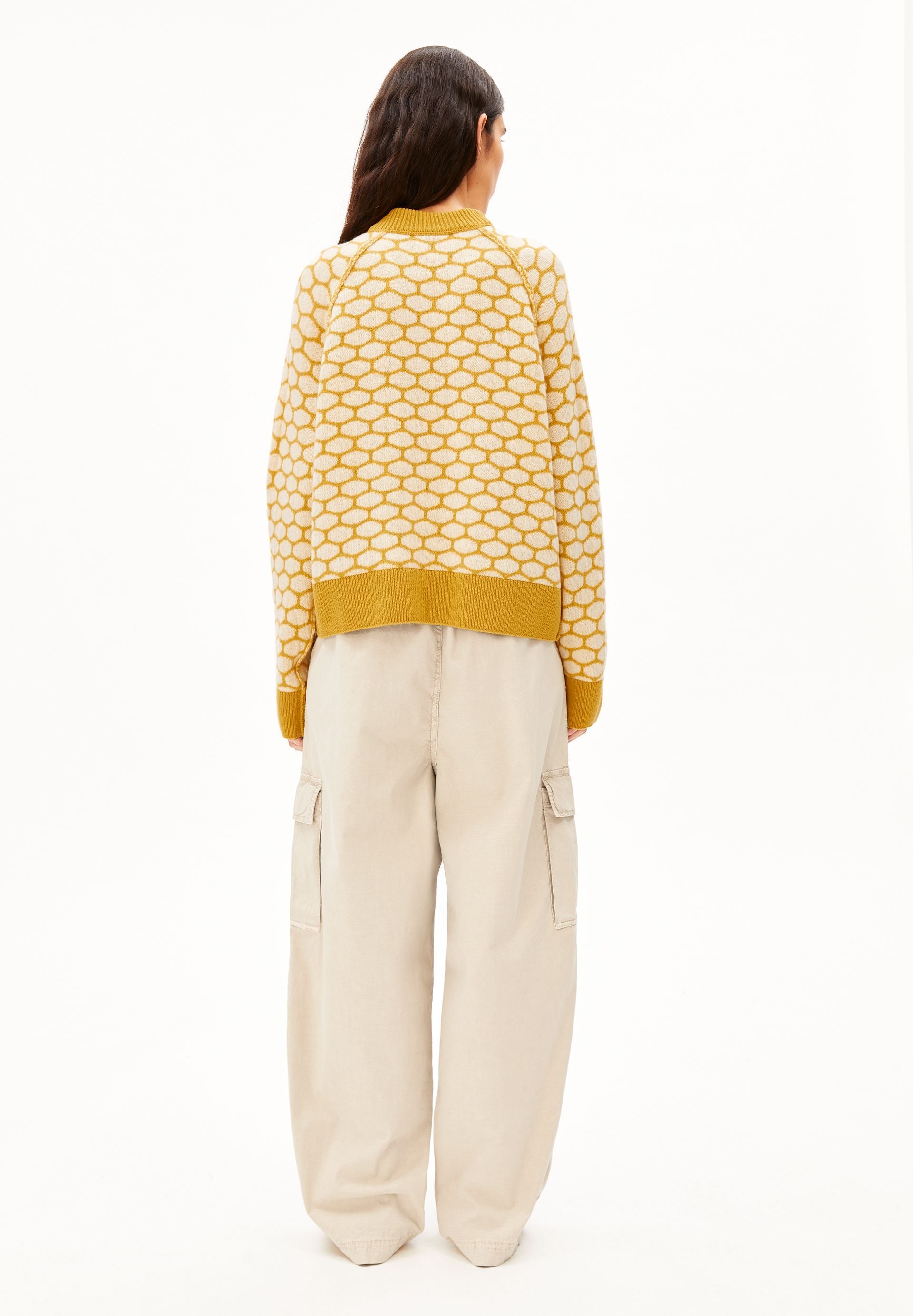 Wool Multi Dots Knit Sweater (Mosslace-oatmil)