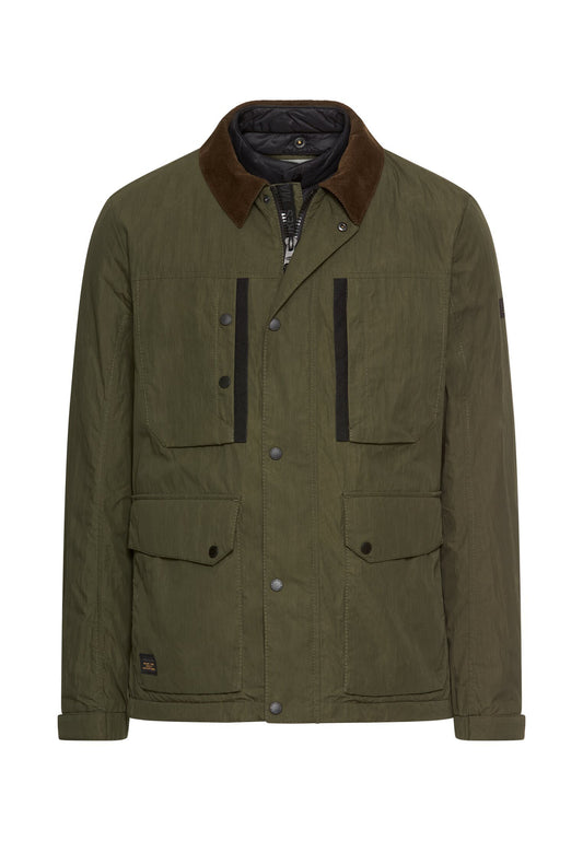 Blouson mit Hemdkragen und Fleece-Futter (Forest Green)