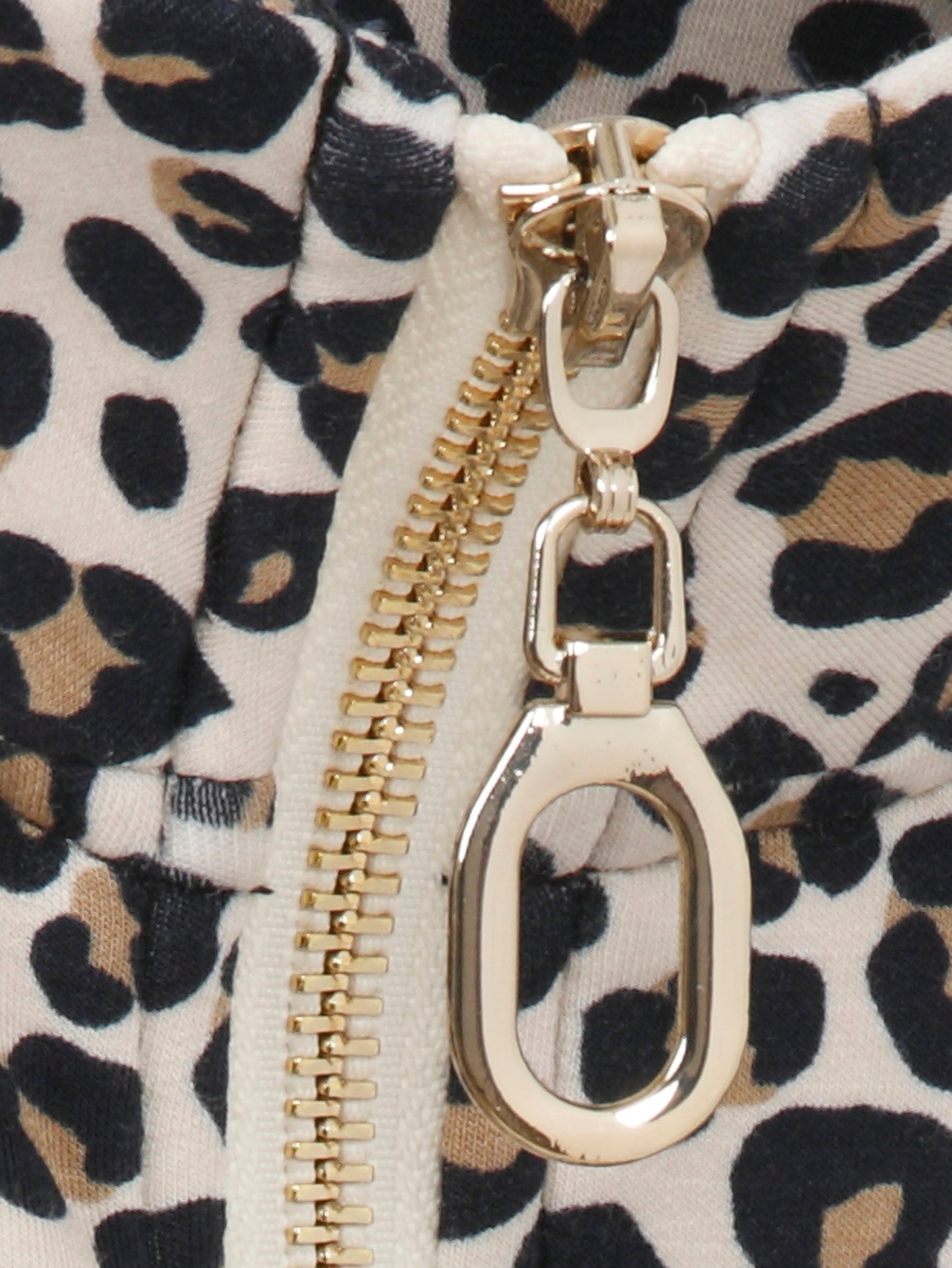 Weste Kragen Zipper Druck (Camel Multicolor)