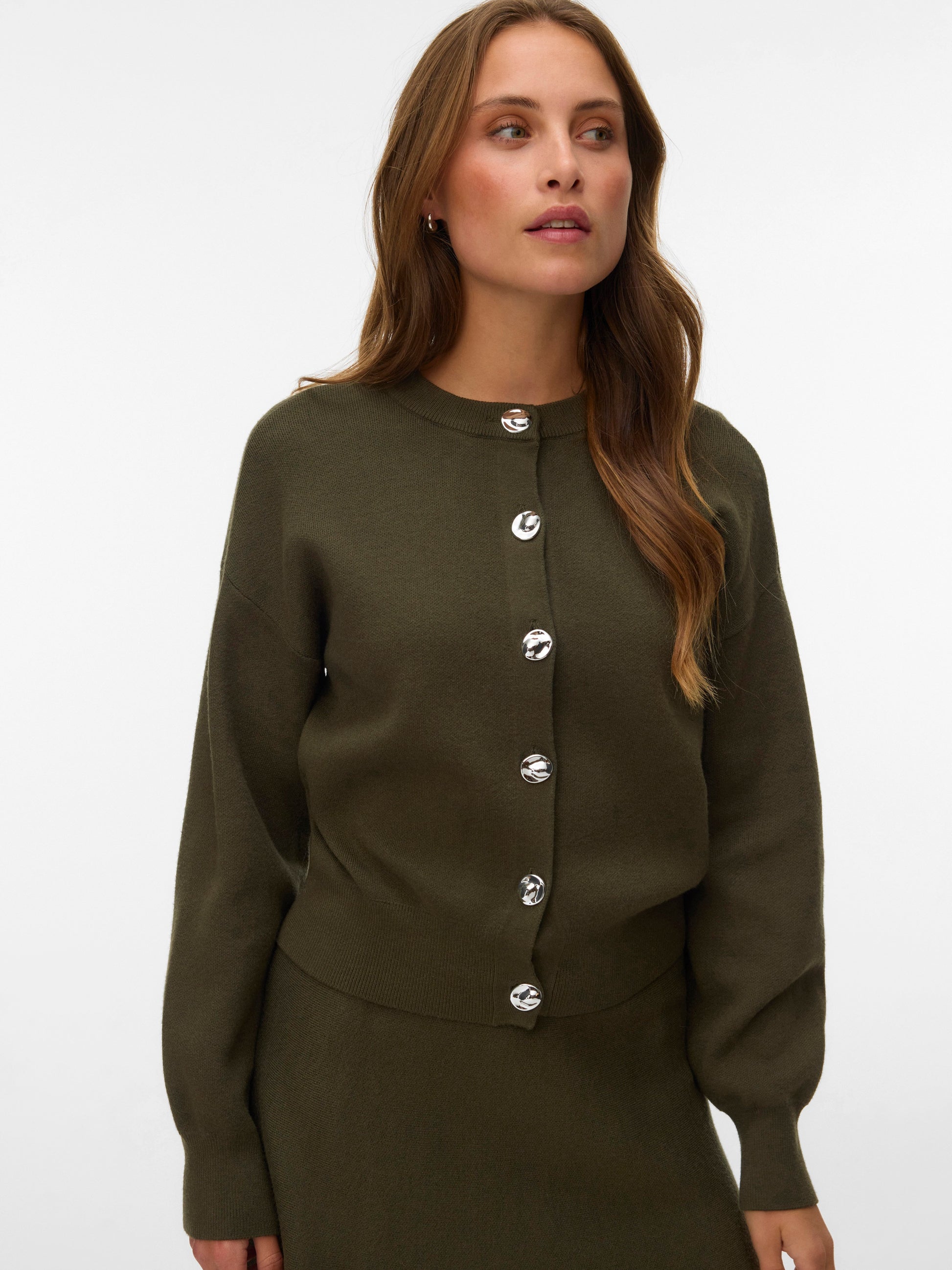 Vmnoella Ls O-neck Cardigan Boo (Forest Night)