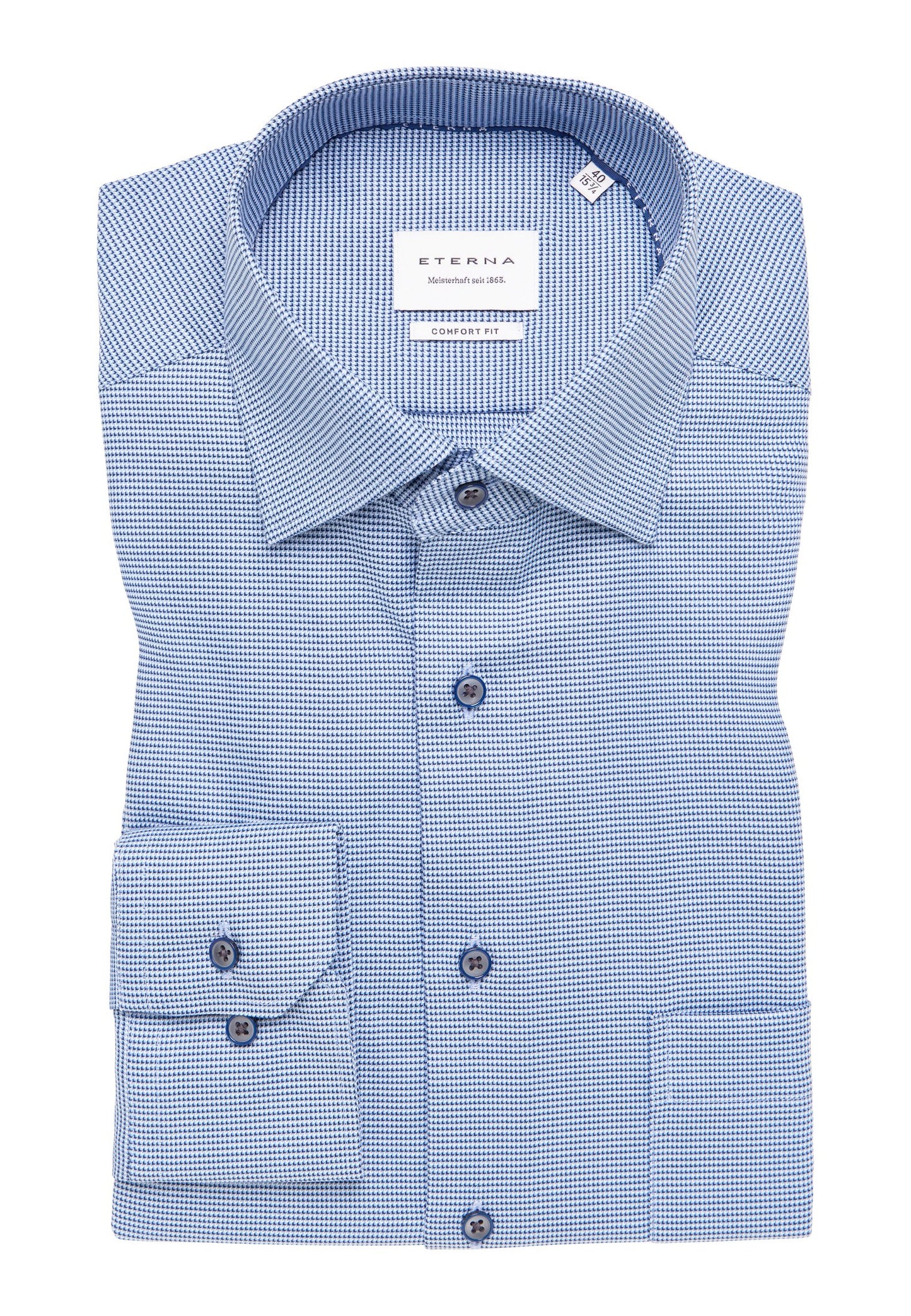 Hemd Twill Langarm (Blau)