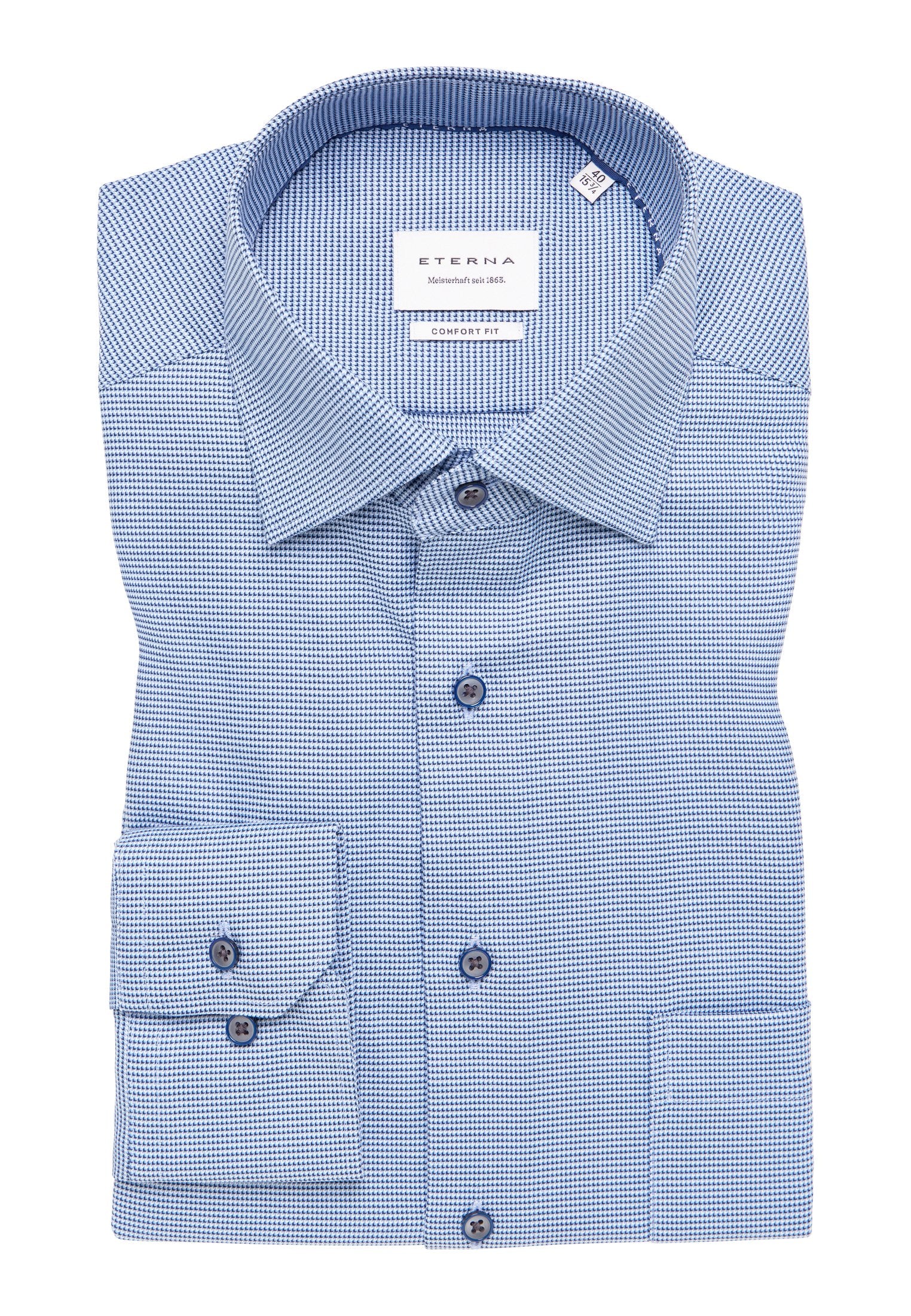 Hemd Twill Langarm (Blau)