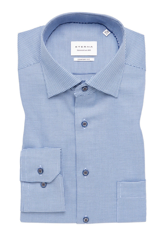 Hemd Twill Langarm (Blau)