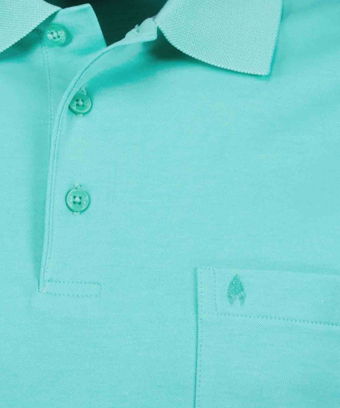 Softknit-Polo mit Brusttasche, kurzarm (Jade)