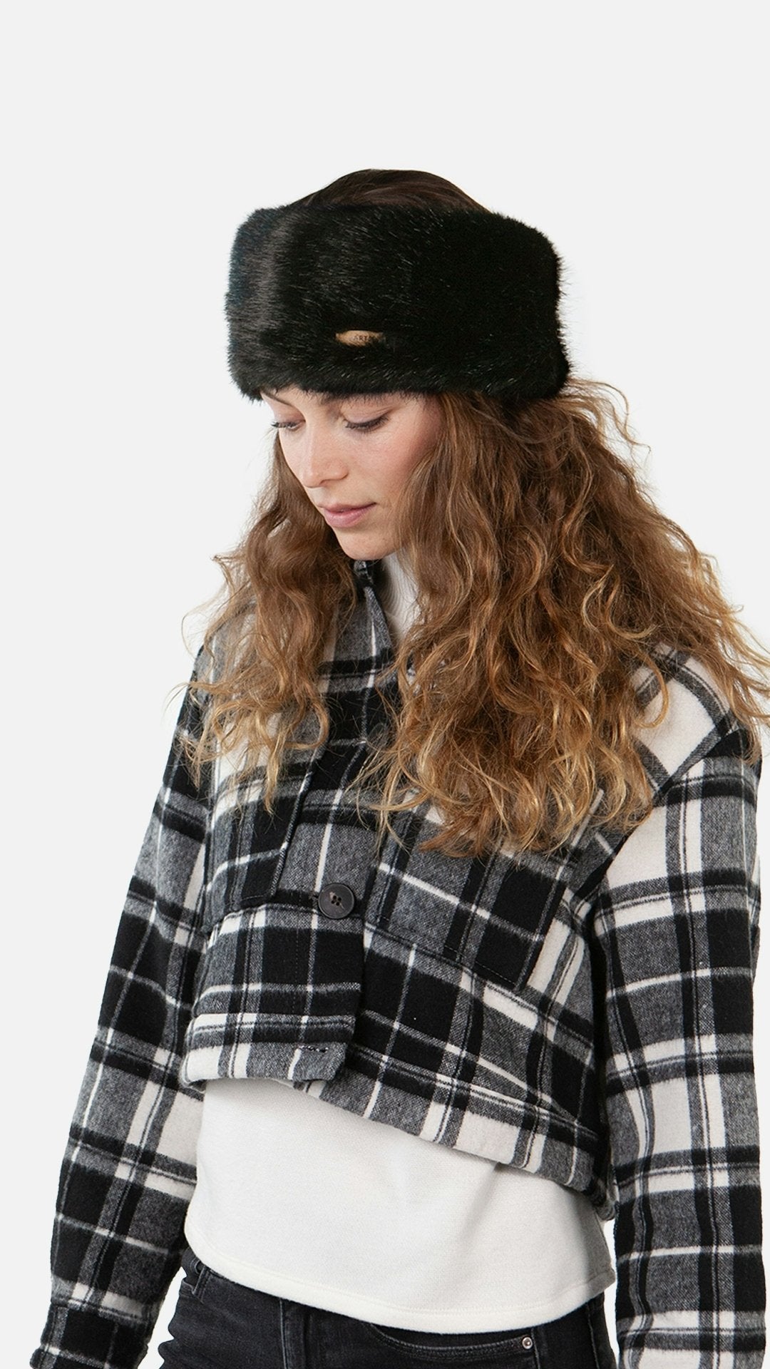Fur Headband (Black Black)