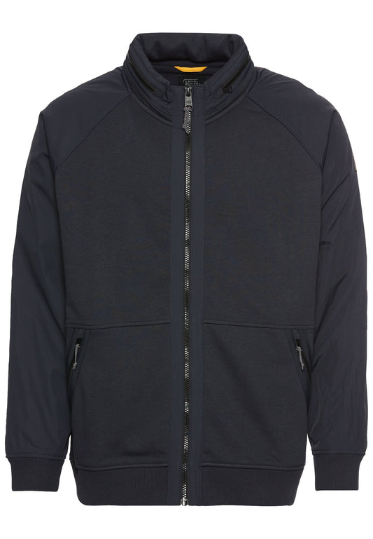 Sweatjacke mit einrollbarer Kapuze (Dark Navy)