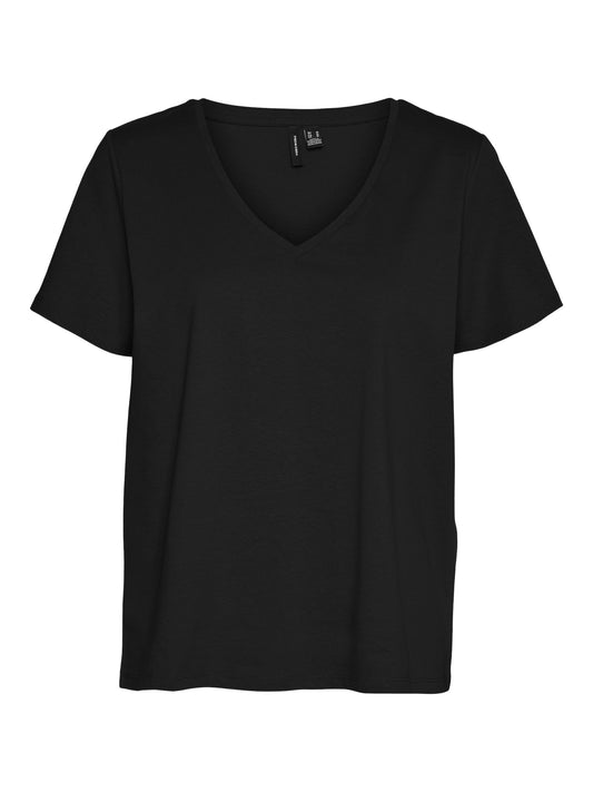 Vmpanna Glenn Ss V-neck Top Jrs Noos (Black)