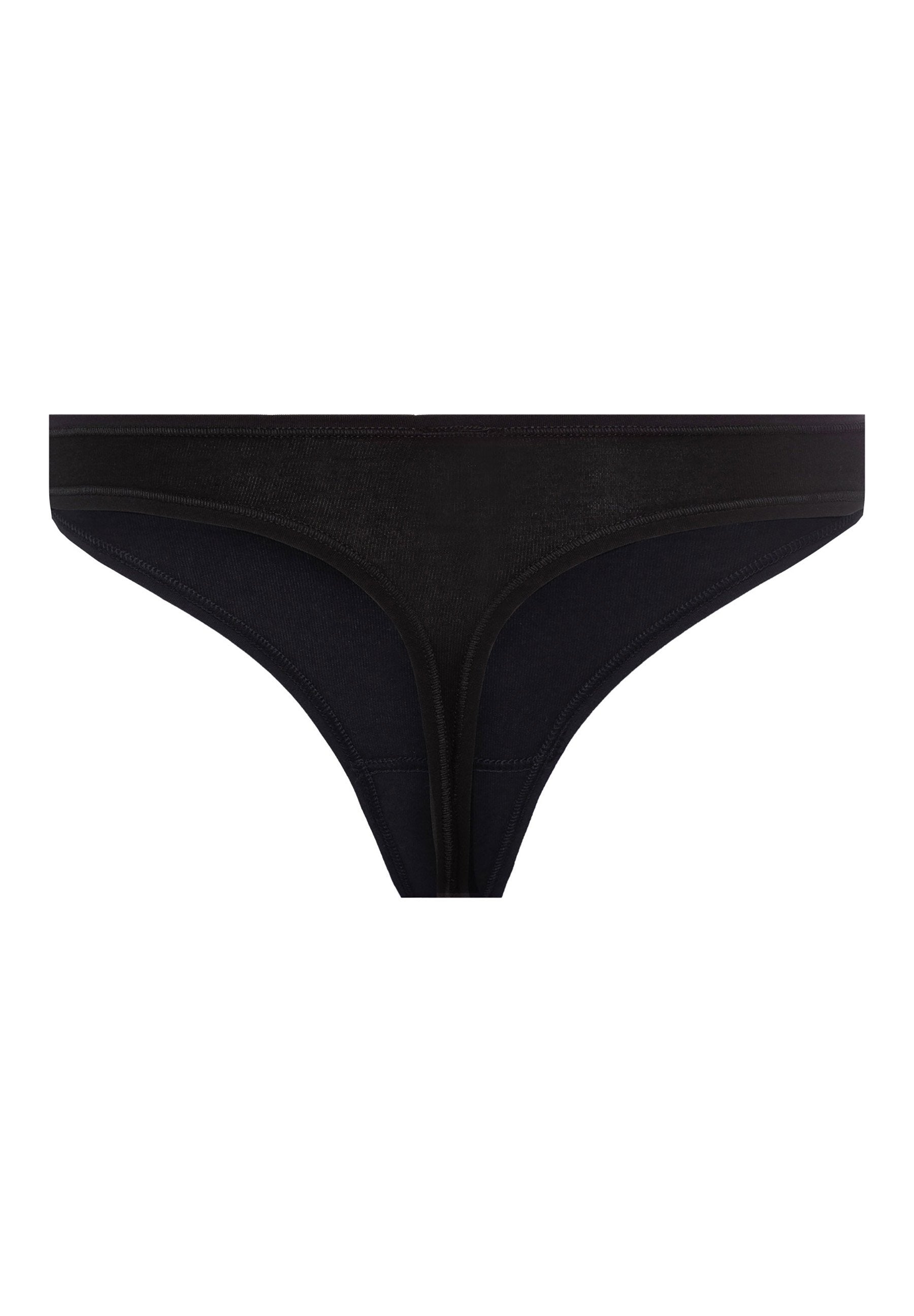 Skiny Damen String Doppelpack SKINY ADVANTAGE Cotton Stretch (Black)