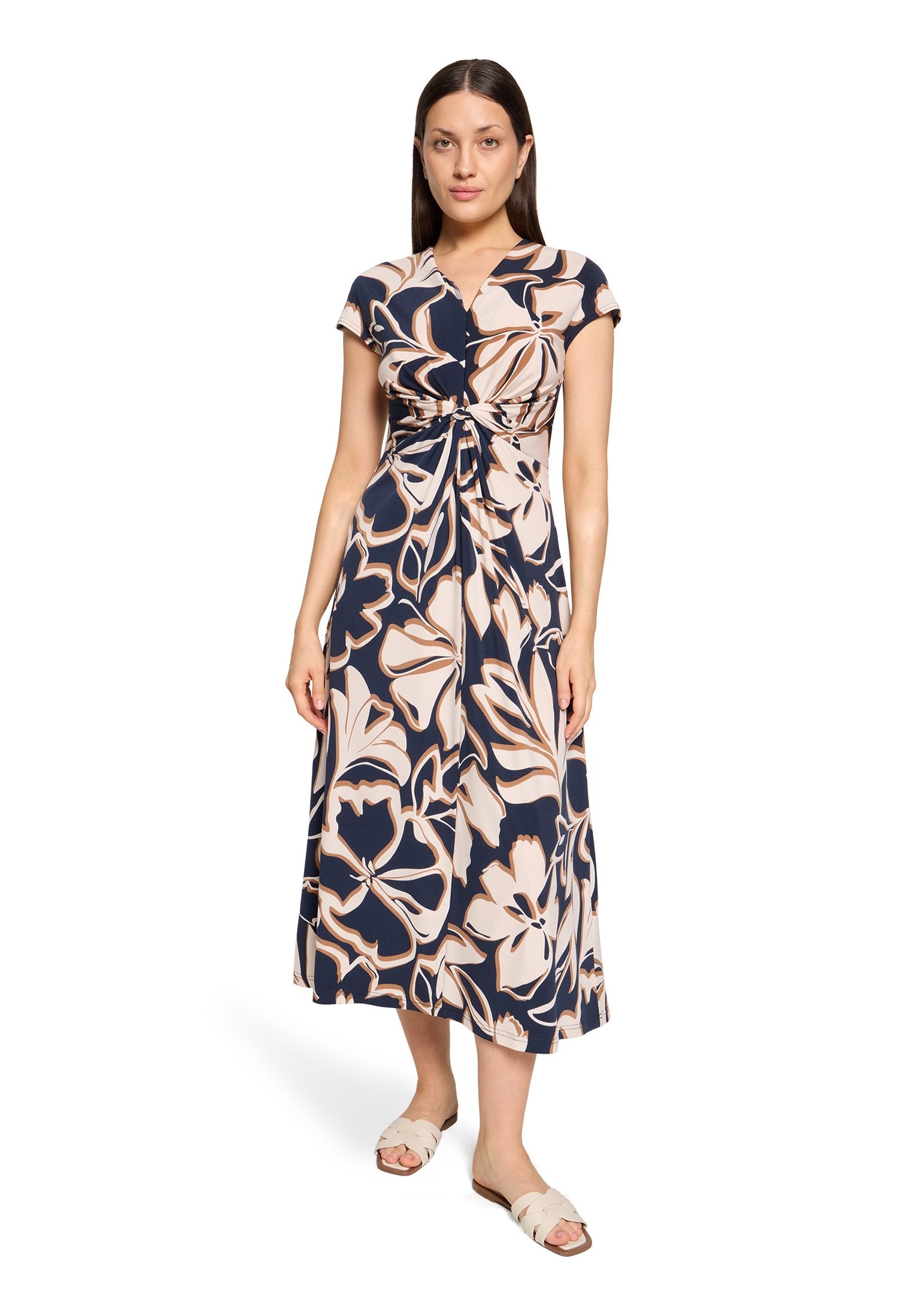 Midikleid (Dark Blue/brown)