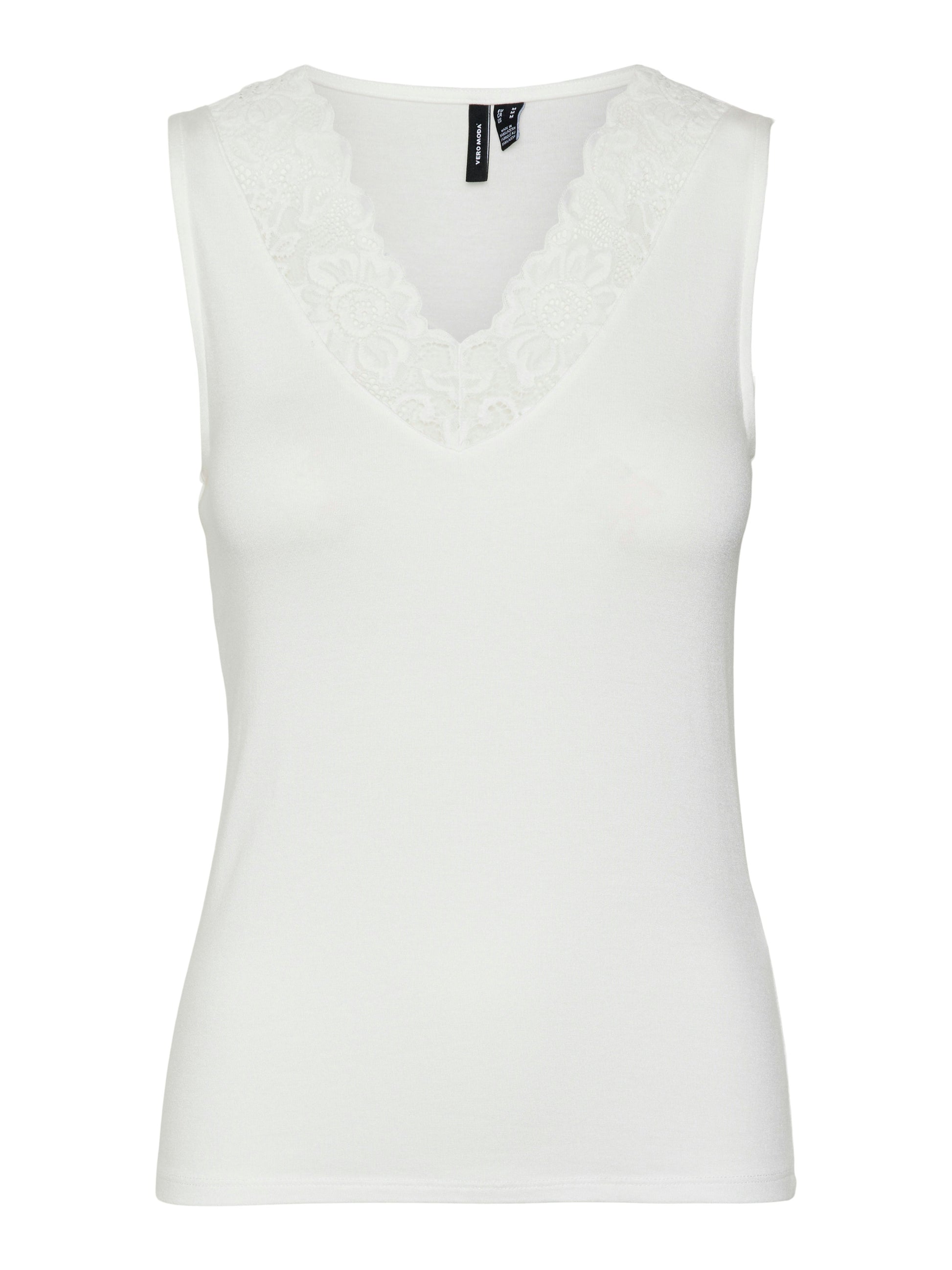 Vmrosa Sl V-neck Top Jrs Noos (Snow White)