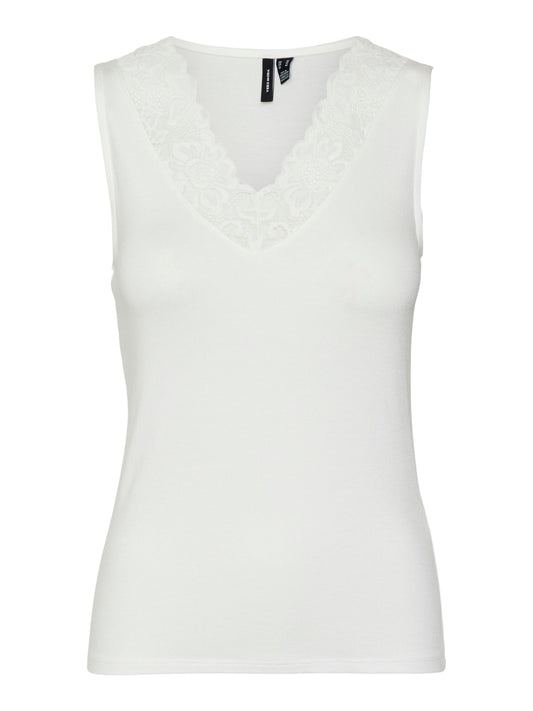 Vmrosa Sl V-neck Top Jrs Noos (Snow White)
