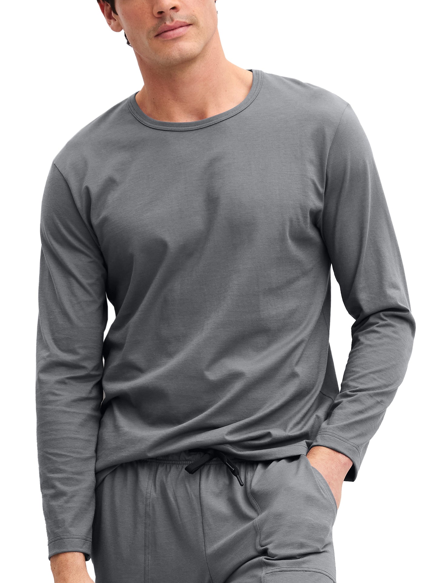 HERREN Shirt langarm (Tornado Grey)