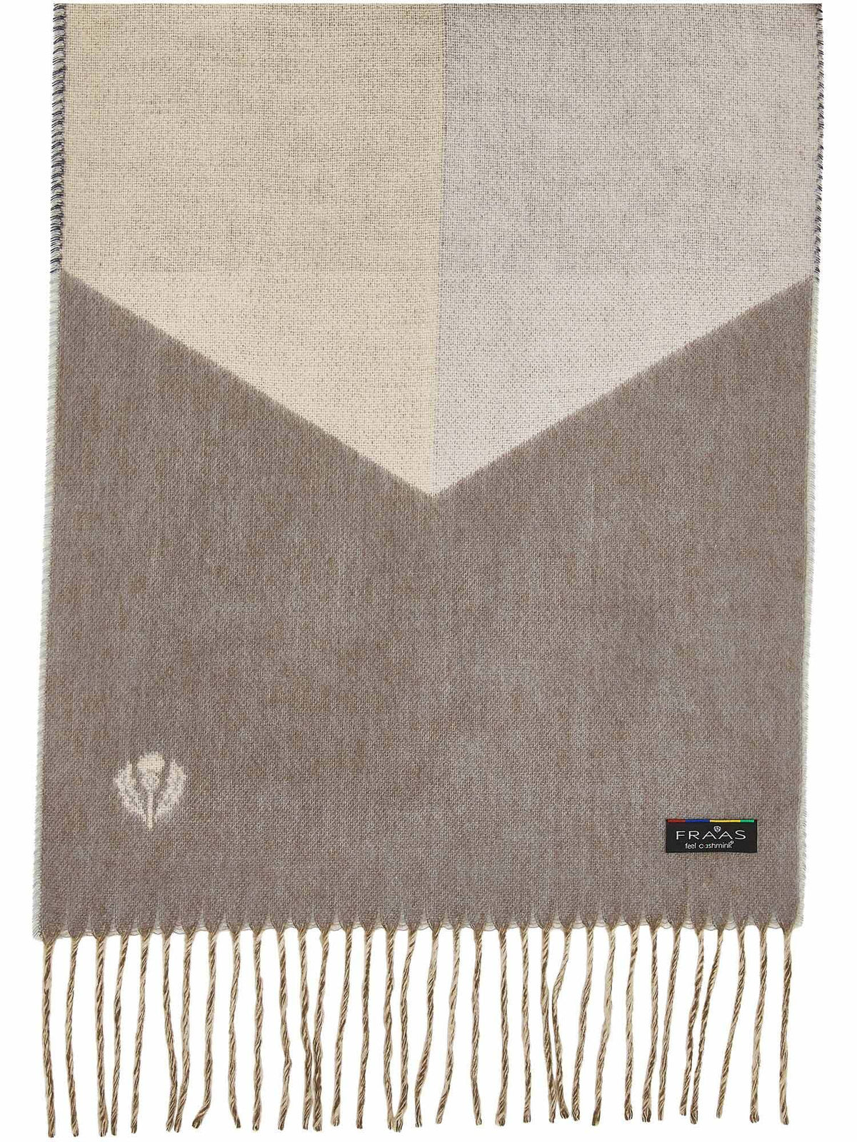 Schal Cashmink-Schal mit geometrischem Colour Block Design (Denim)