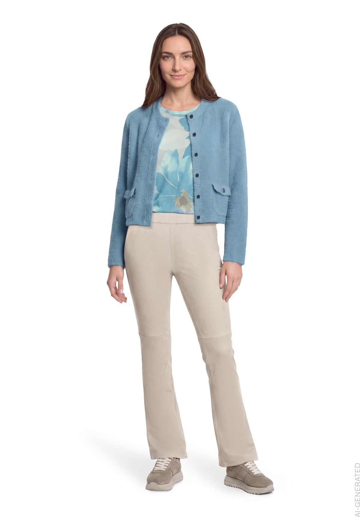 Strick-Cardigan (Smoky Mint)