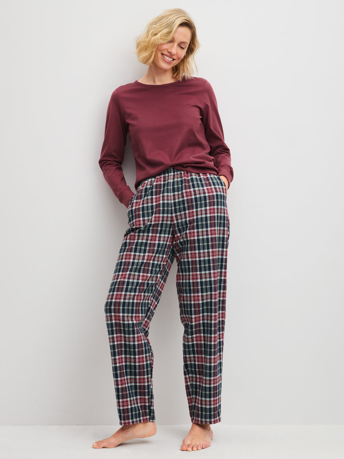 DAMEN Shirt langarm (Mars Red)