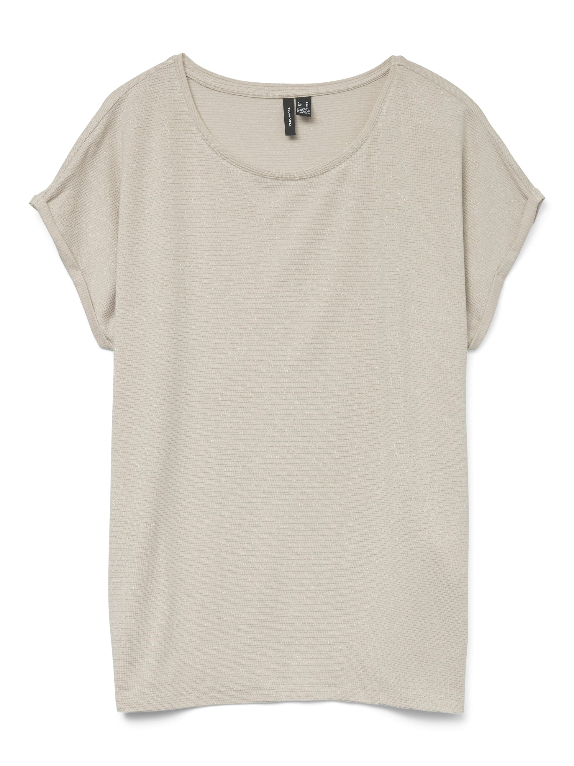 Vmlava Glitter Ss Top Stripe Ga Jrs Noos (Oatmeal/go)