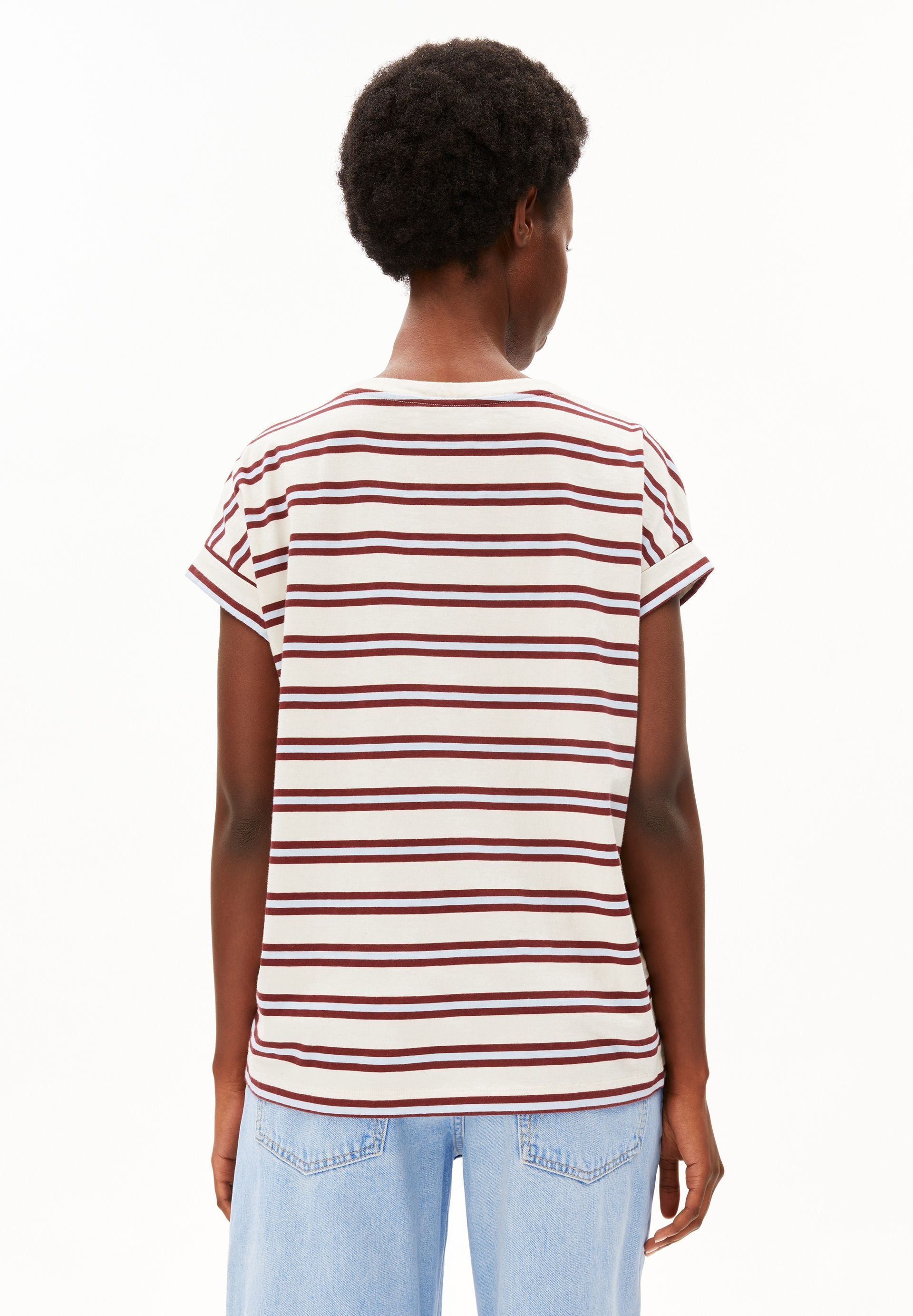 Idaara Stripe T-shirt (Undyed-velvet R)