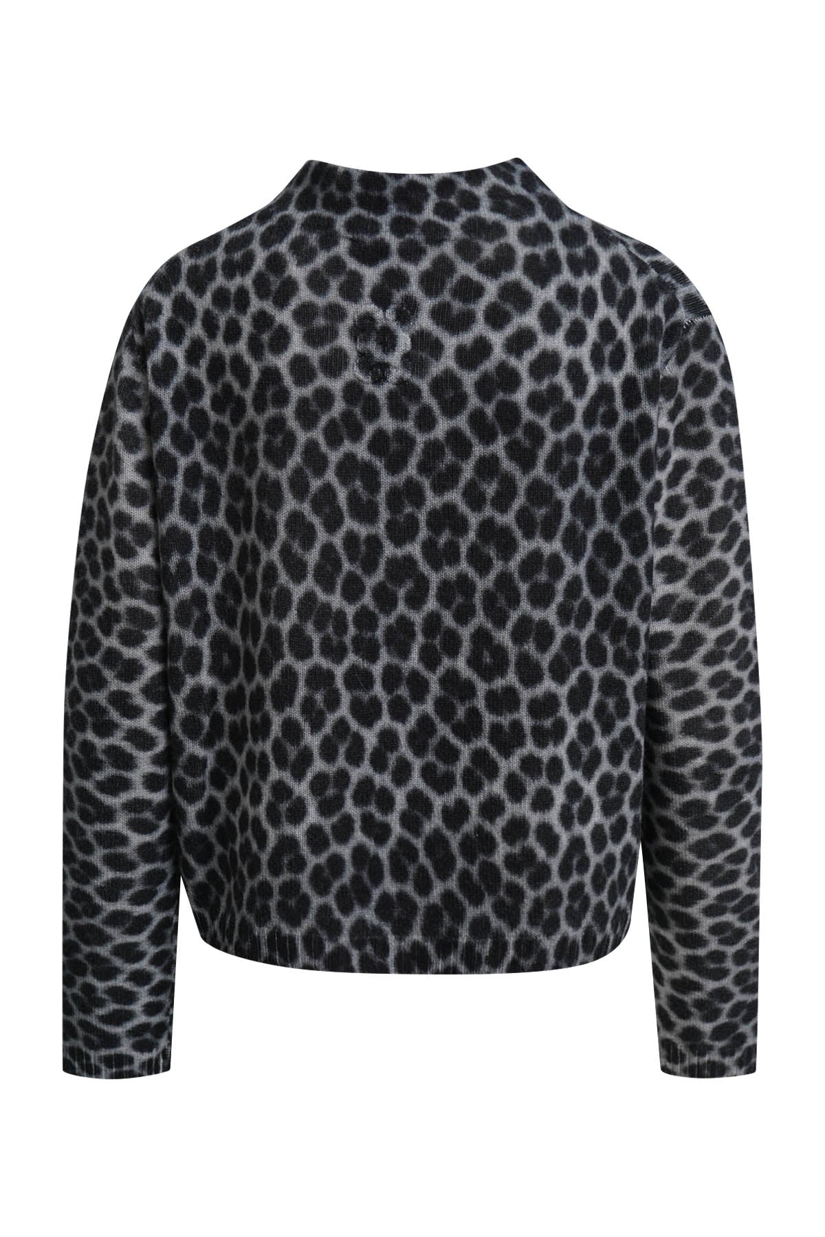 Printed Stand Collar Pullover (Grey Melange Pr)