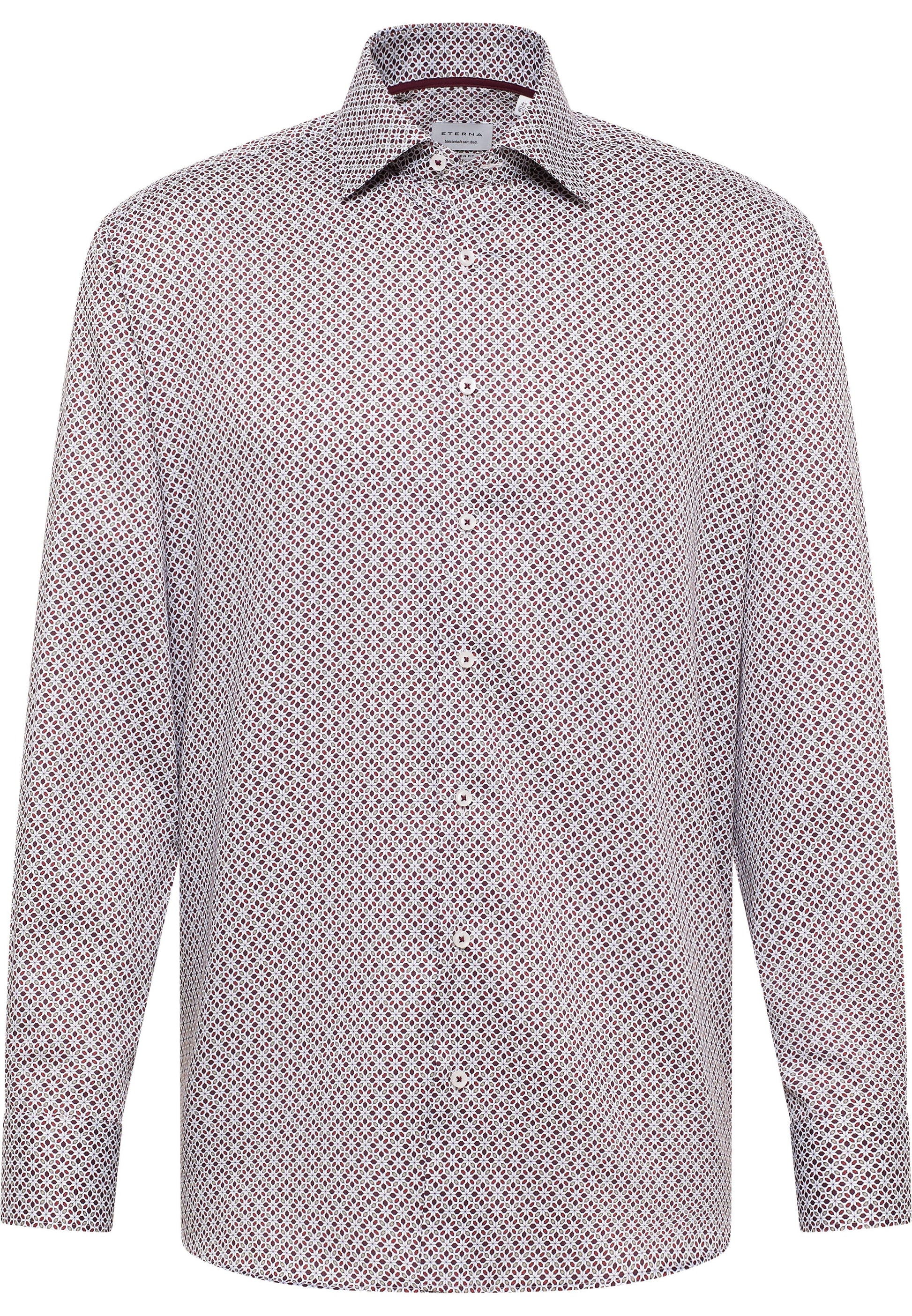 Hemd Twill Langarm (Dunkelrot)
