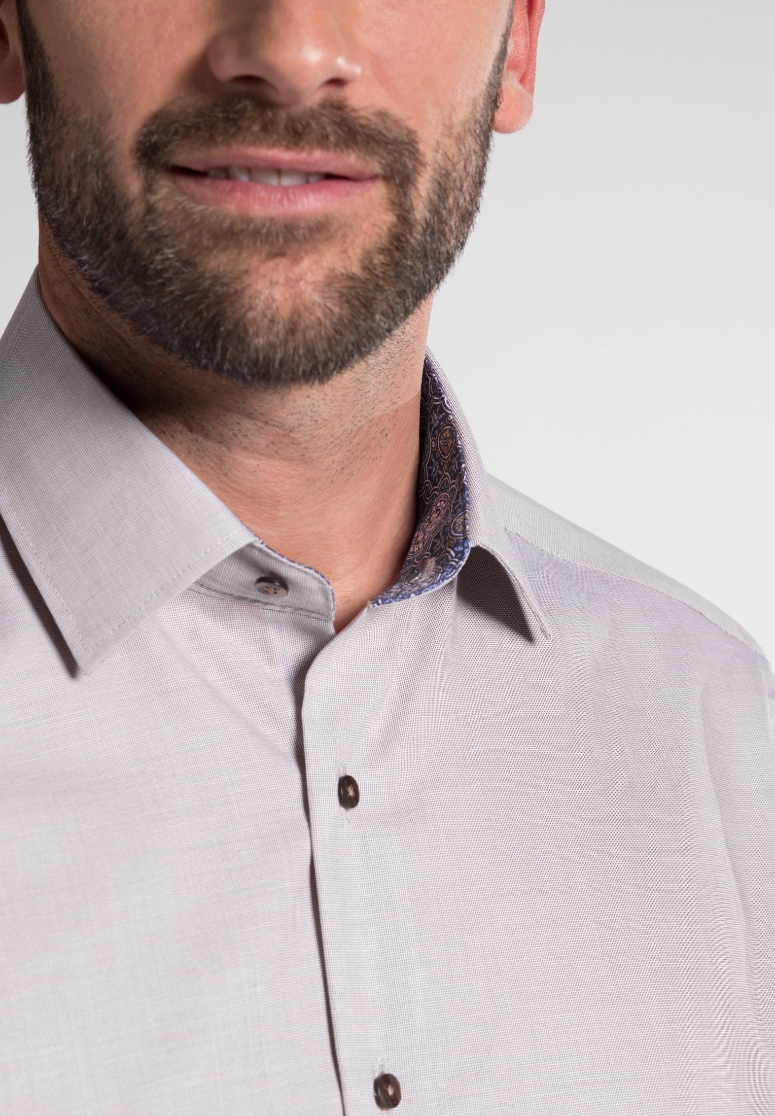 Hemd Pinpoint Kurzarm (Beige)