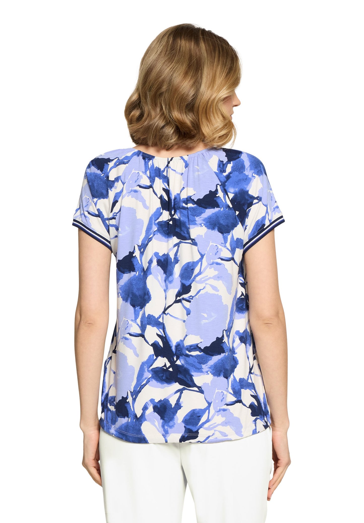 Printshirt (Cream/blue)