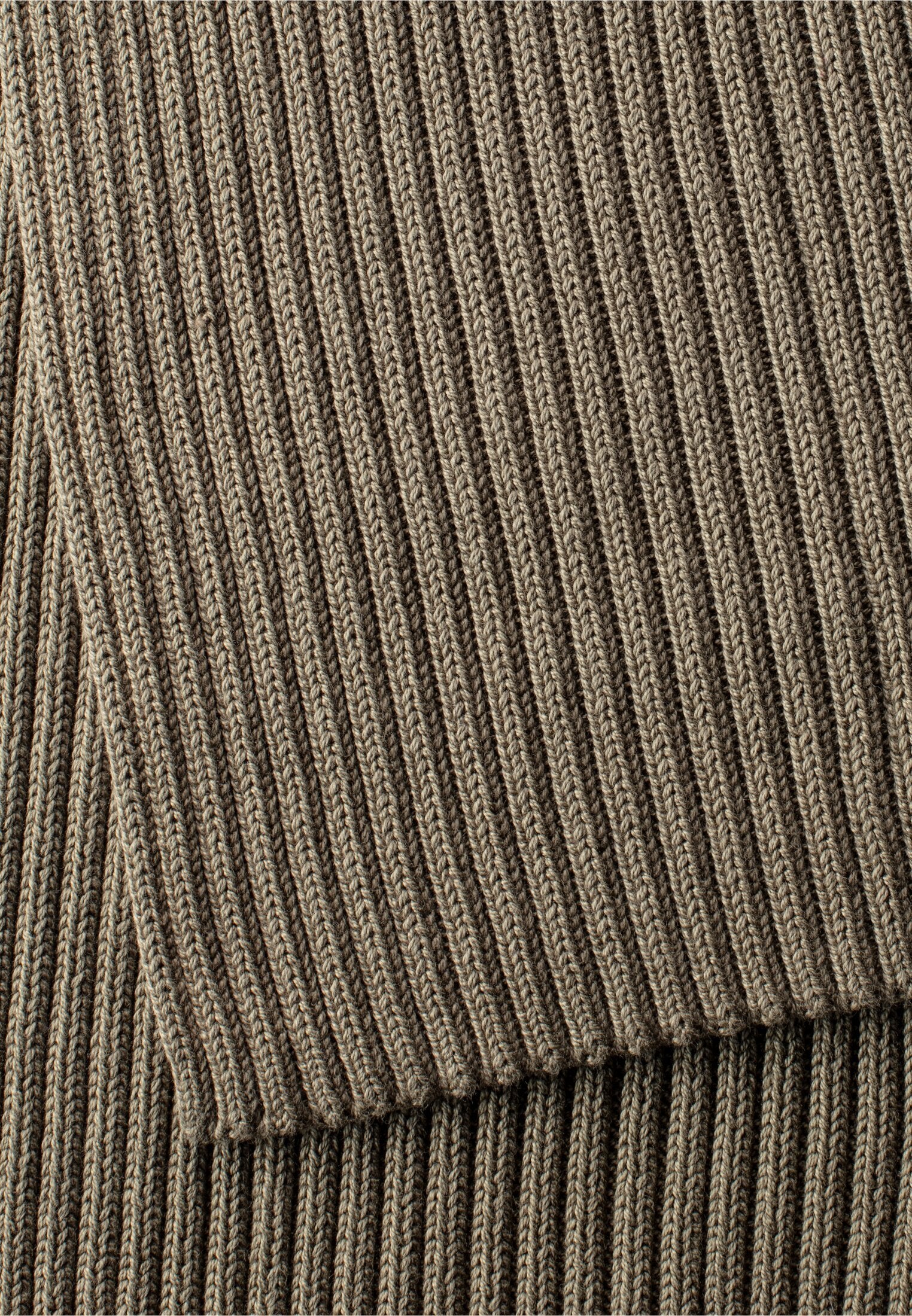 Strickschal aus Organic Cotton (Olive Brown)