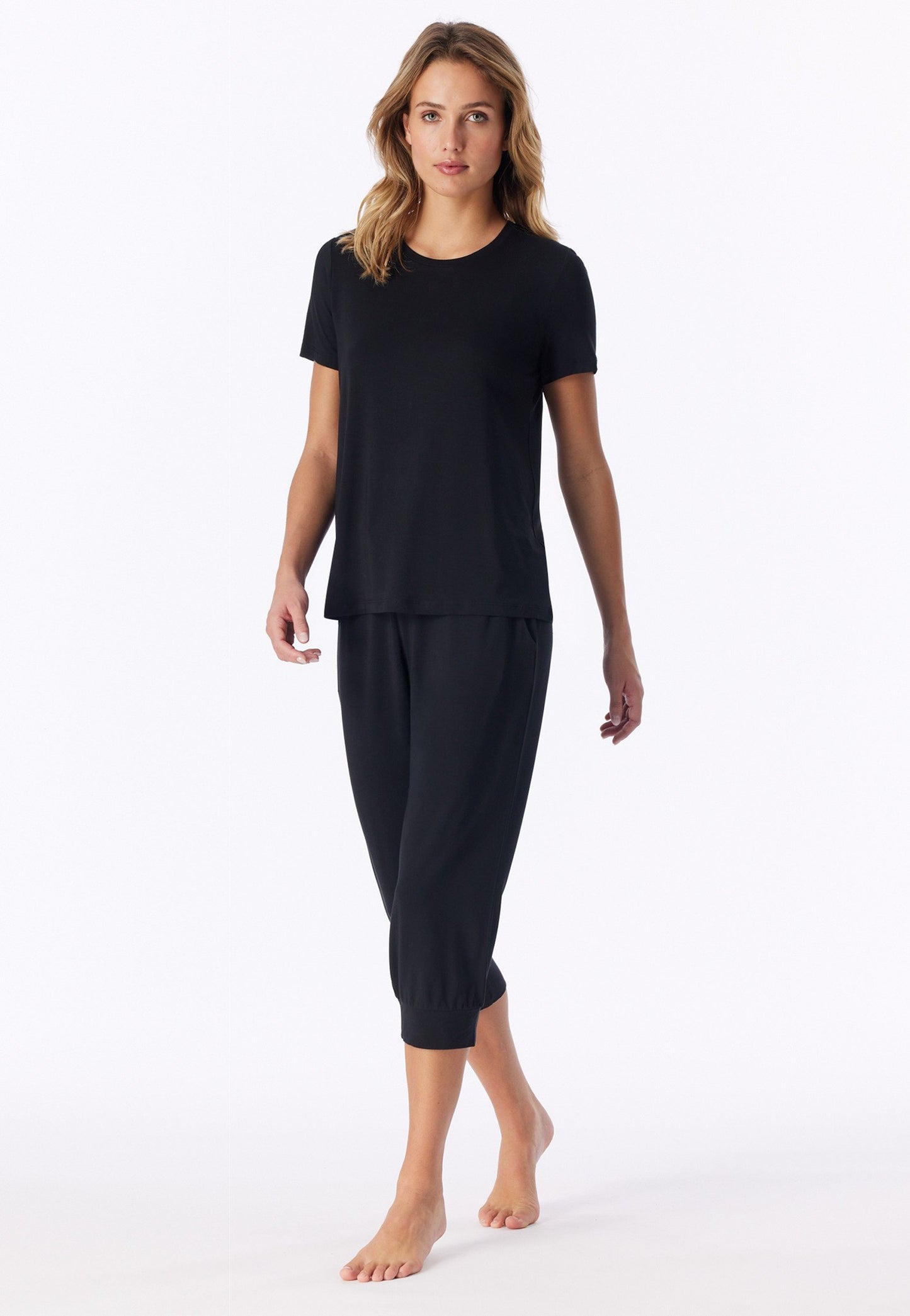 T-Shirt Rundhals (Schwarz)