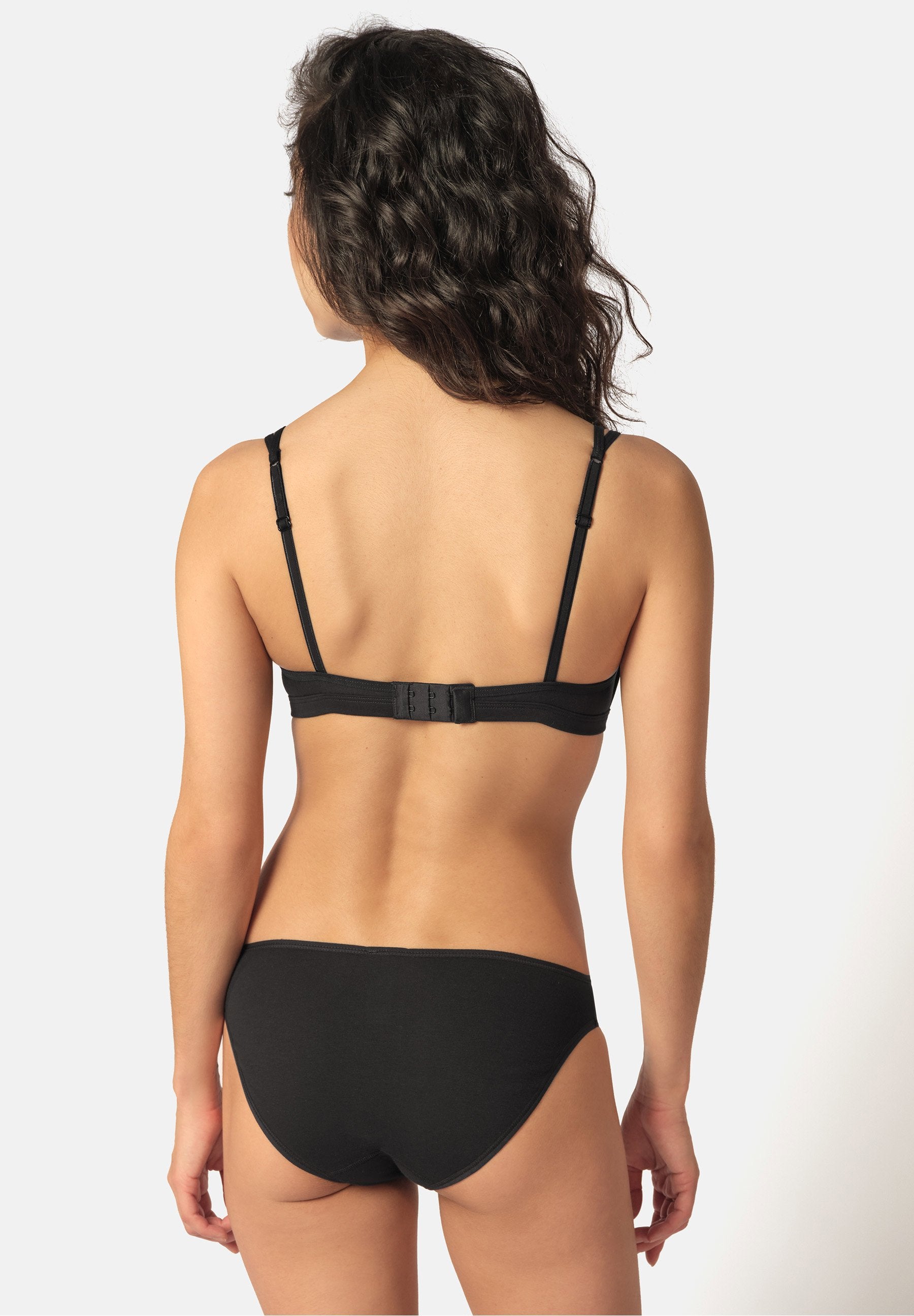 Skiny Damen Triangel BH gepaddet SKINY ADVANTAGE Cotton Stretch (Black)