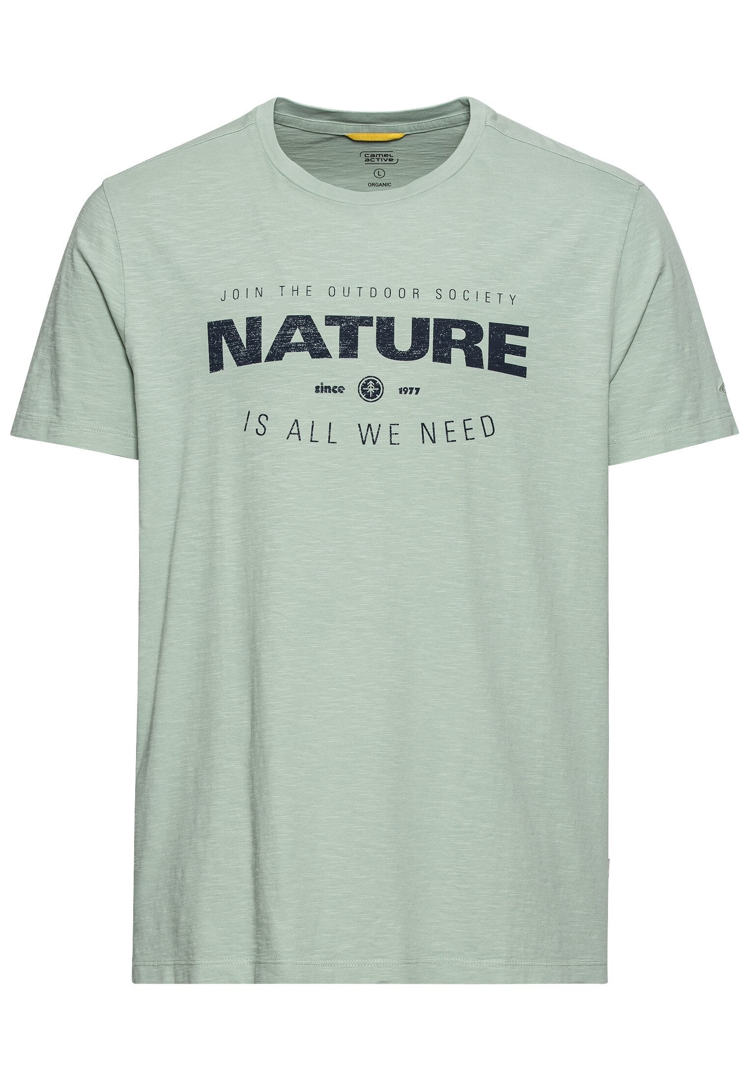 T-Shirt mit Print aus nachhaltigem Organic Cotton (Aqua Green)