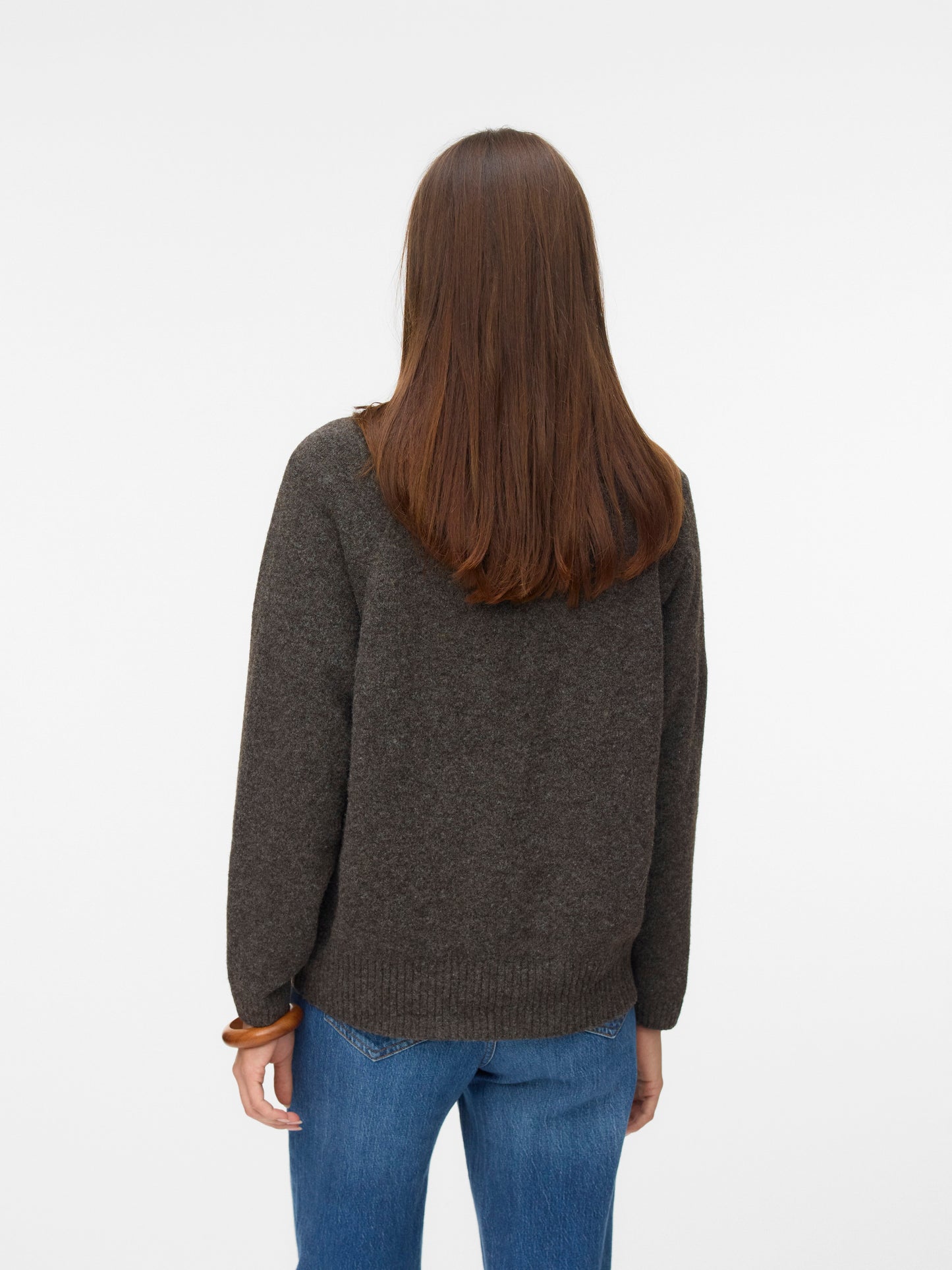 Vmboom Ls V-neck Button Cardigan Ga Noos (Chocolate)