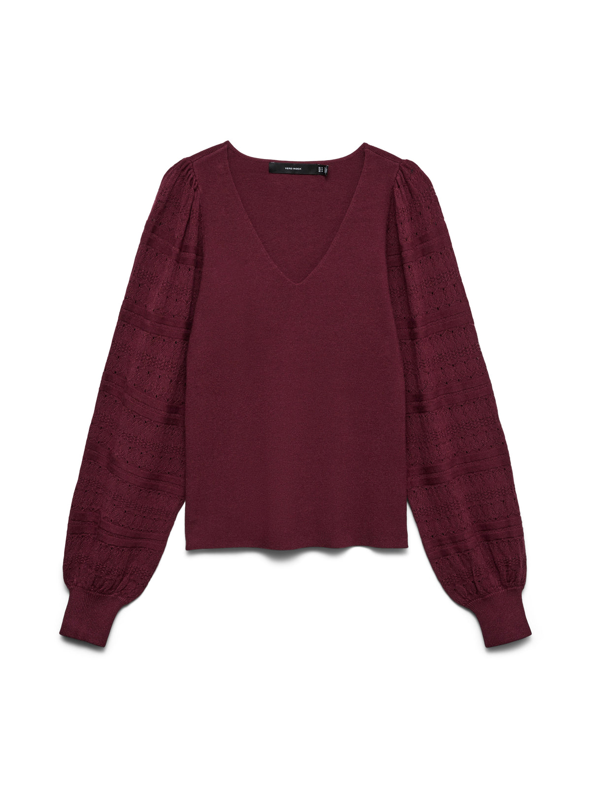 Vmnewlimone Ls V-neck Pullover Boo (Windsor Wine)