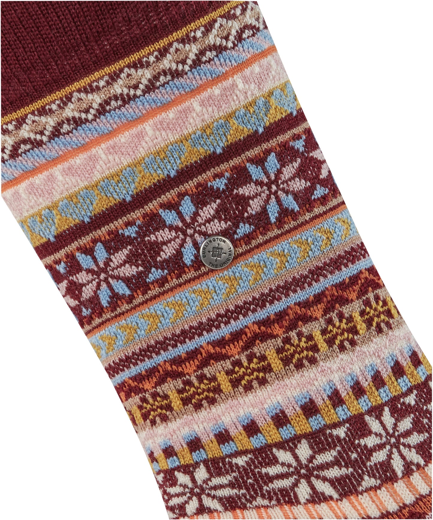 Burlington Fair Isle Delight Damen (Claret)