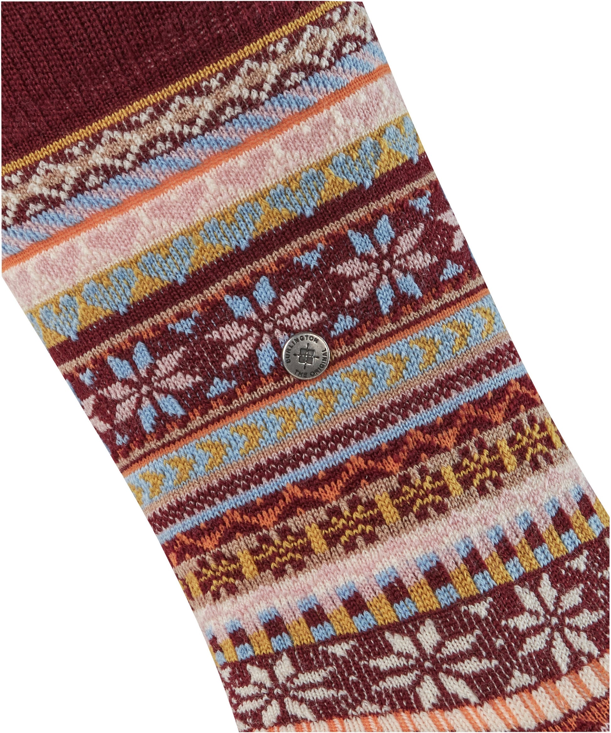 Burlington Fair Isle Delight Damen (Claret)