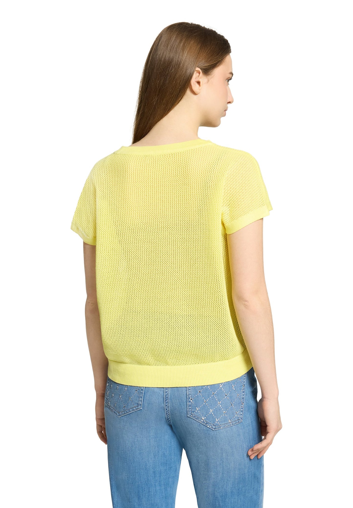 Lochstrick-Pullover (Limelight)